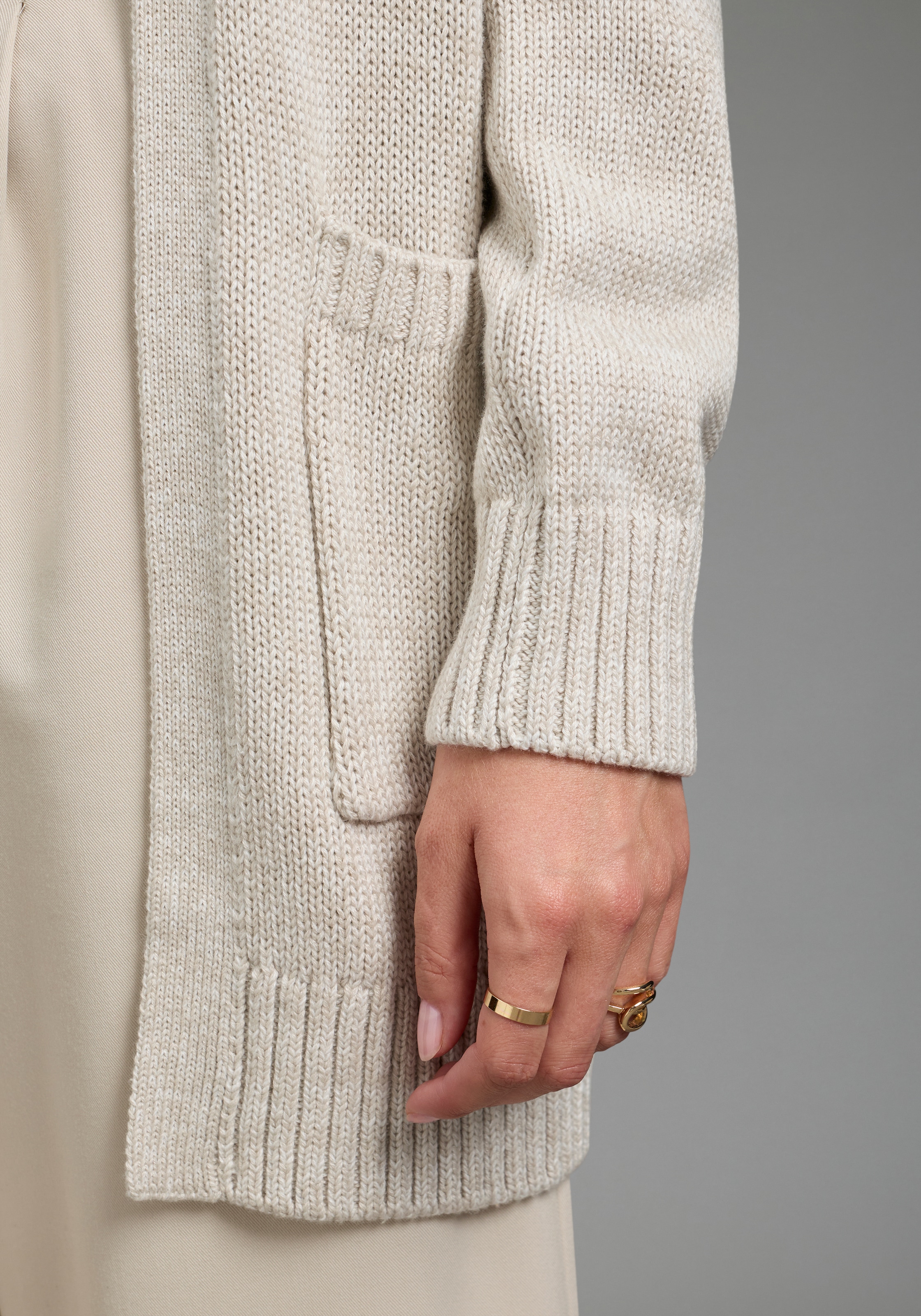 Flashlights Veste en tricot »in melierter Optik, elastisches Material« avec poches appliquées