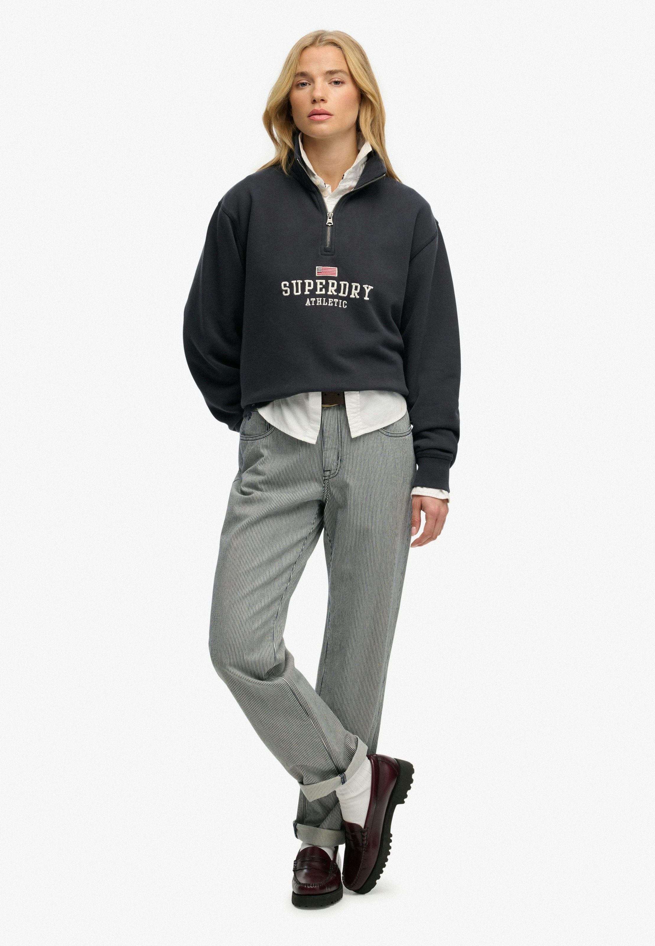 Superdry Sweatshirt »ATH ESS GRAPHIC HALF ZIP«
