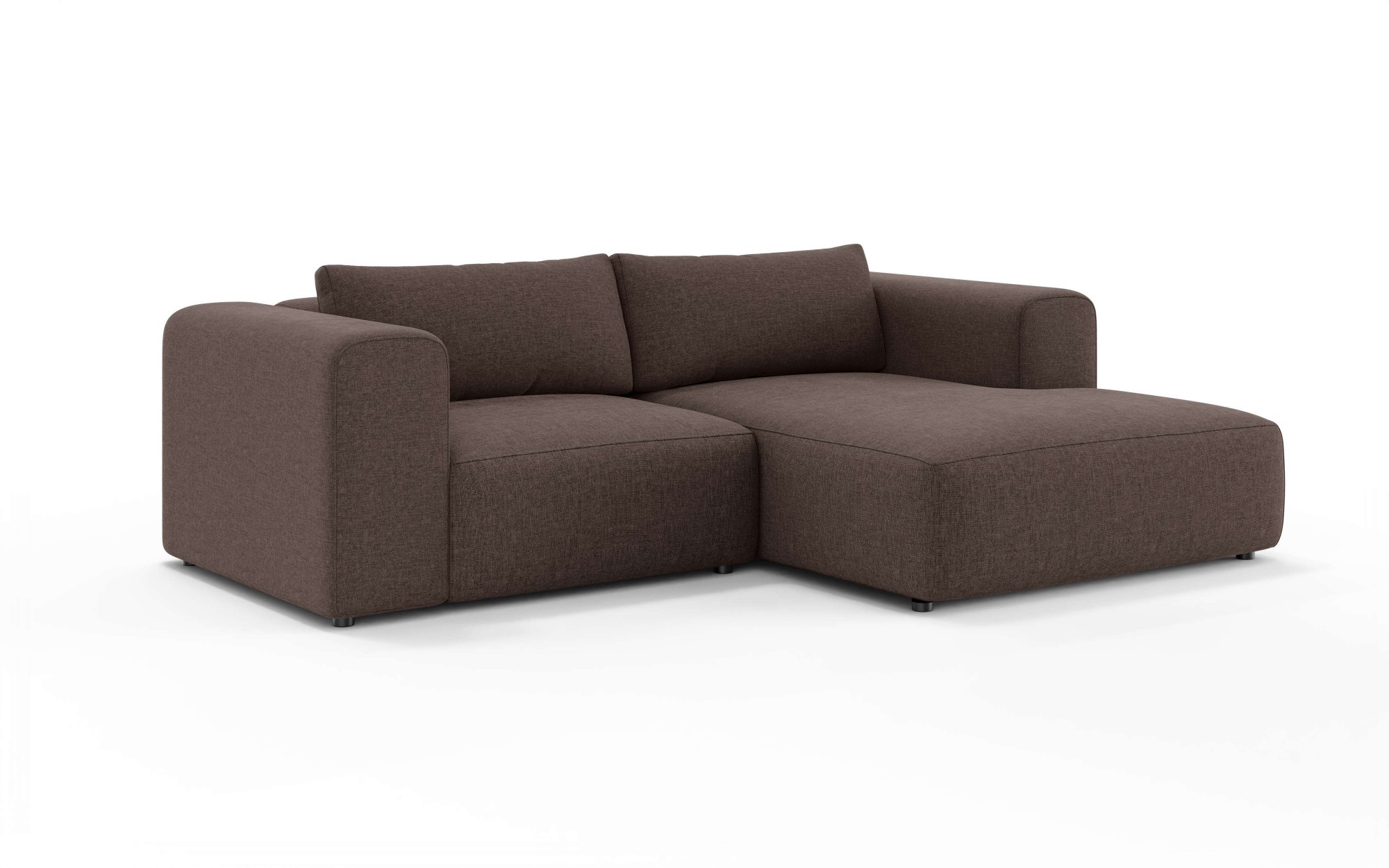GOODproduct Canapé d'angle »TIARRA Design-Sofa mit Ottomane recht/links bestellbar, Breite 241 cm« L-Form mit hochelastischer Schaum und Wellenunterfederung