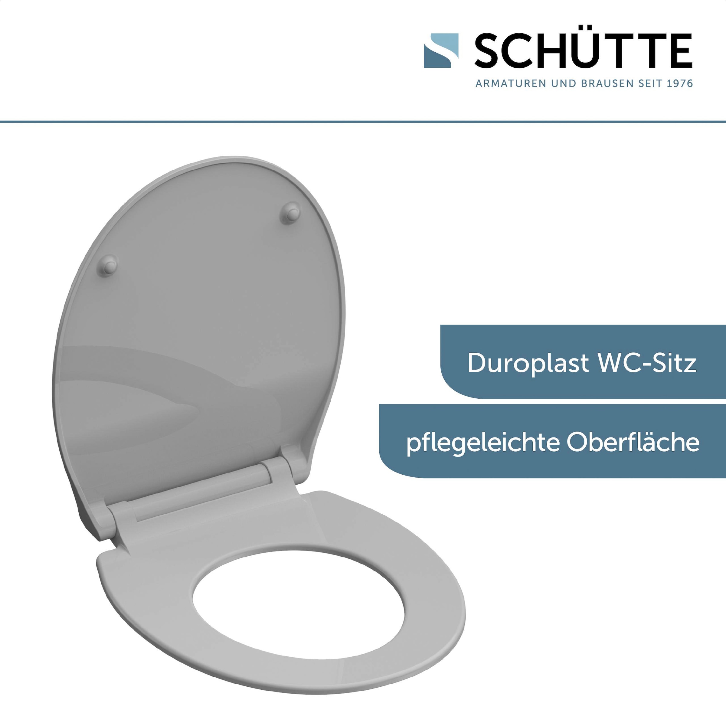 Schütte Siège de WC »SLIM« Duroplast, Absenkautomatik, Schnellverschluss, besonders flache Form