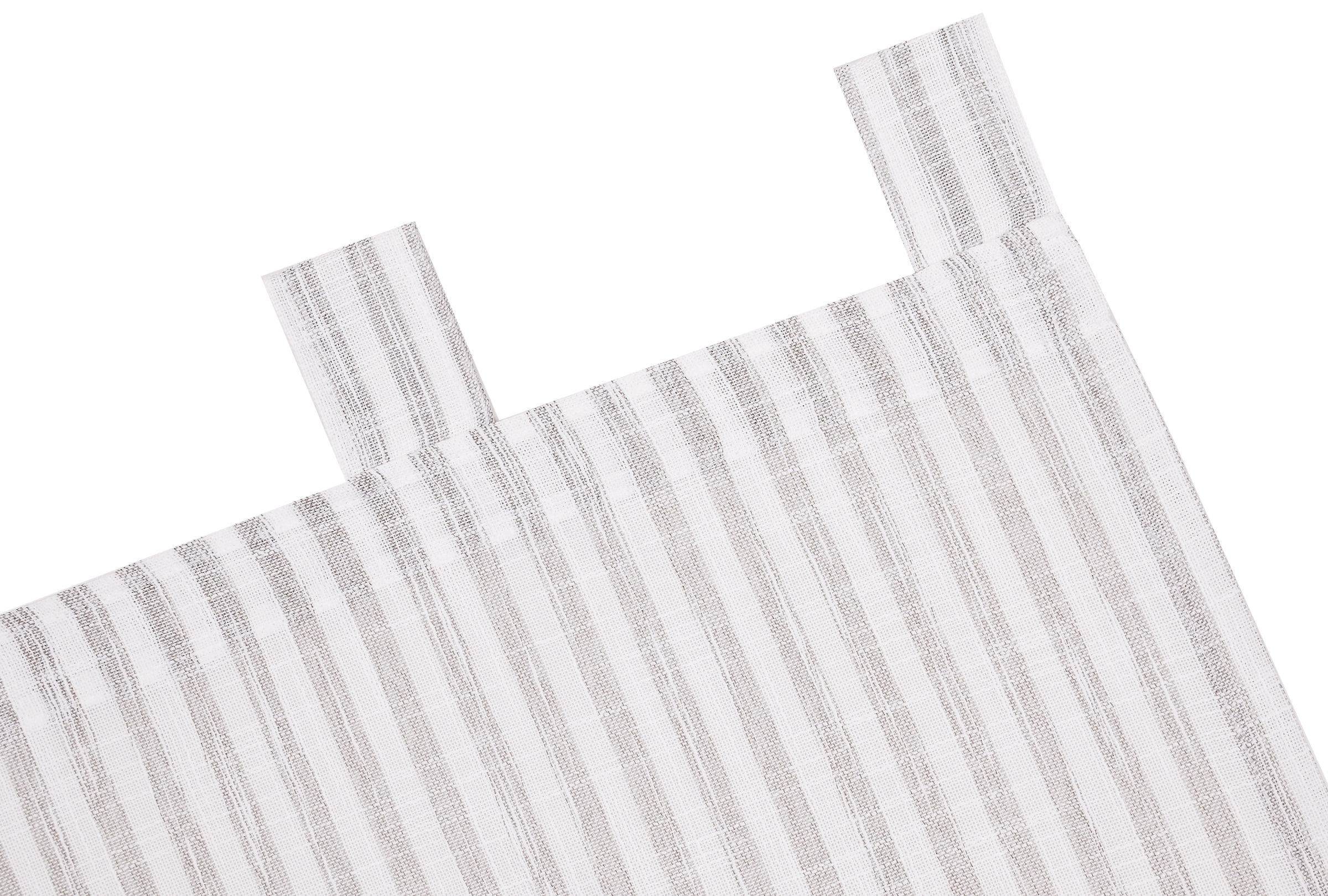 GOODproduct Gardine »Marric« Schlaufen 1 Stk. tlg. halbtransparent, Leinenoptik mit Streifen, Schlaufenaufhängung