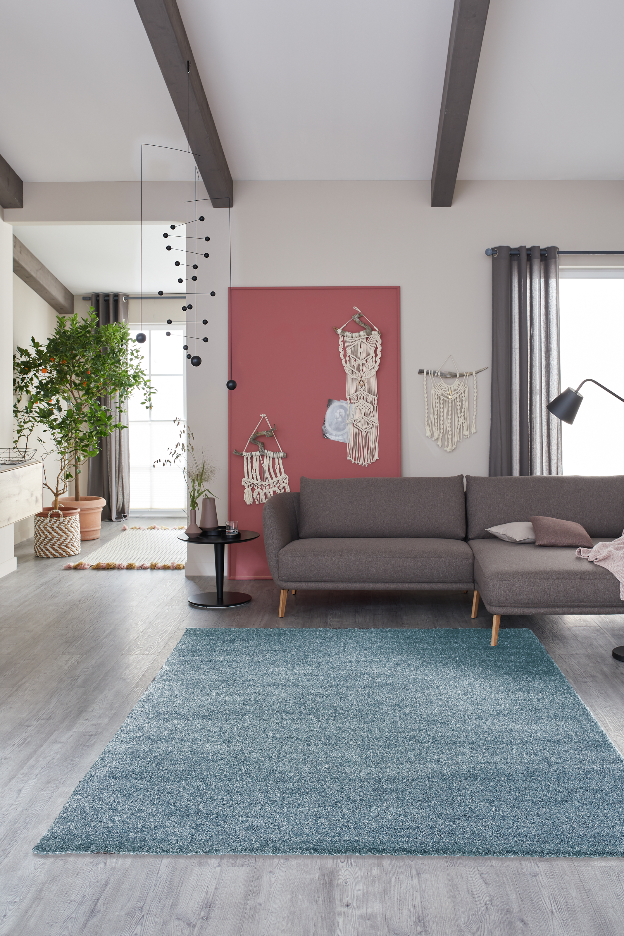 SCHÖNER WOHNEN-Kollektion Teppich »Pure 190« rechteckig 21 mm Höhe Wohnzimmer, Schlafzimmer, uni, leichter Glanz, robuster Kurzflor