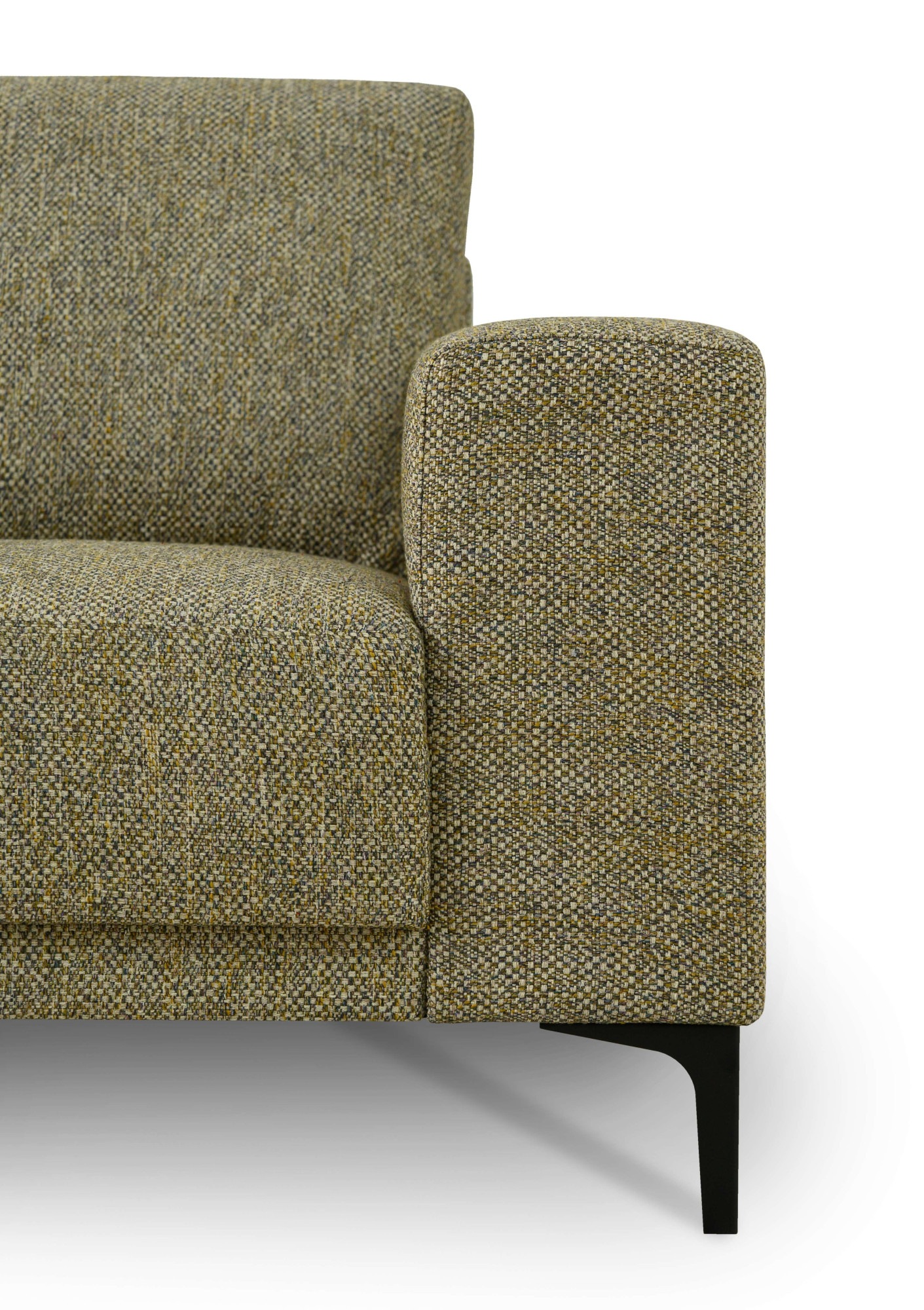 GOODproduct 3-places »Xander« Breite 224 cm, Soft-Touch Chenille, Webstoff, schwarze Metallfüsse