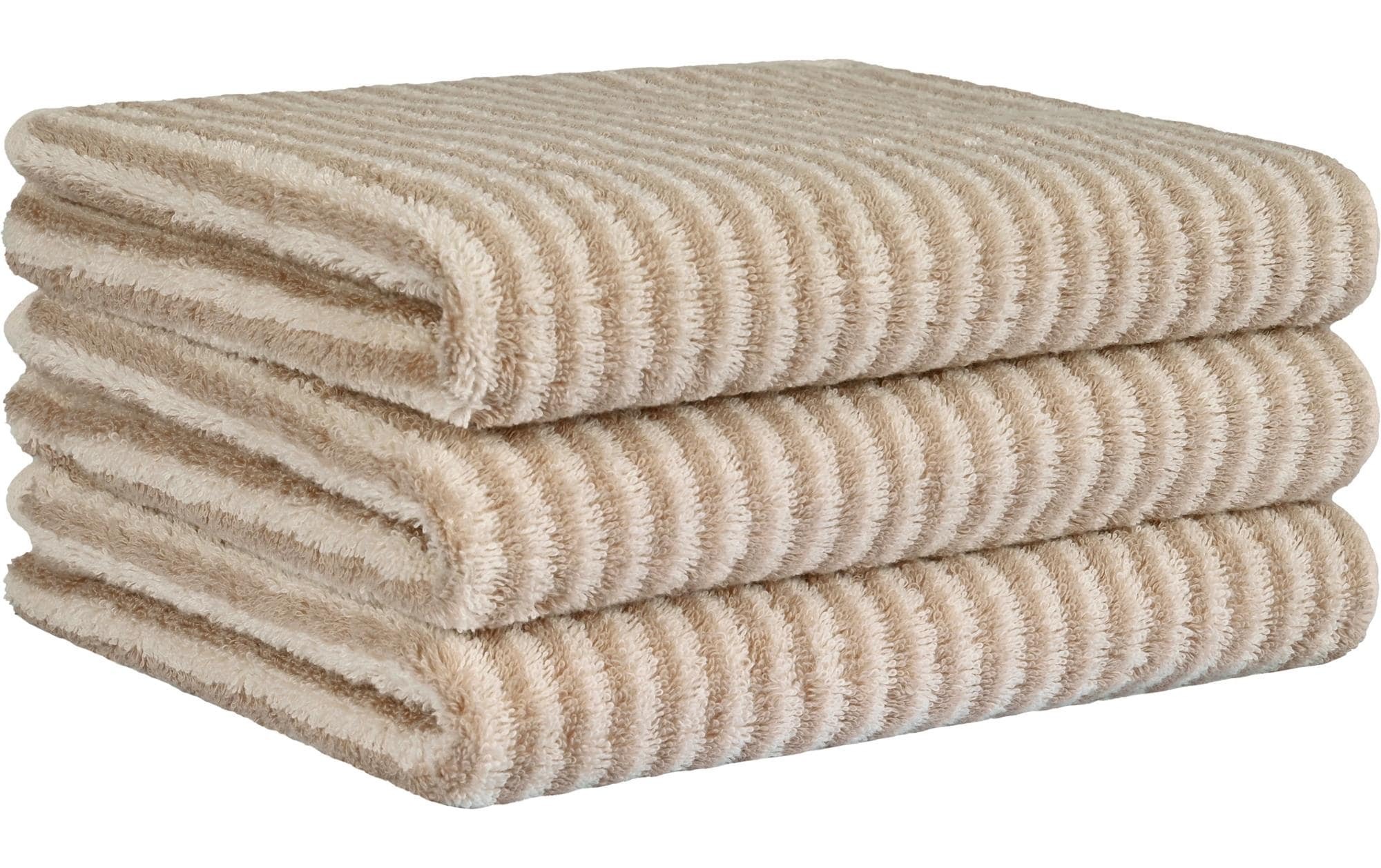 Cawö Duschtuch »Two-Tone Stripe 80 x 150 cm« Hochwertiges Badezimmertuch