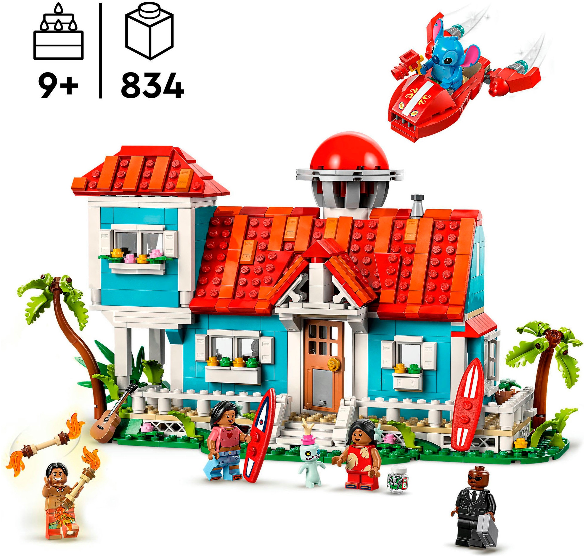 LEGO® Pions de construction »Das Strandhaus aus „Lilo und Stitch“ (43268), LEGO® Disney Classic« Made in Europe