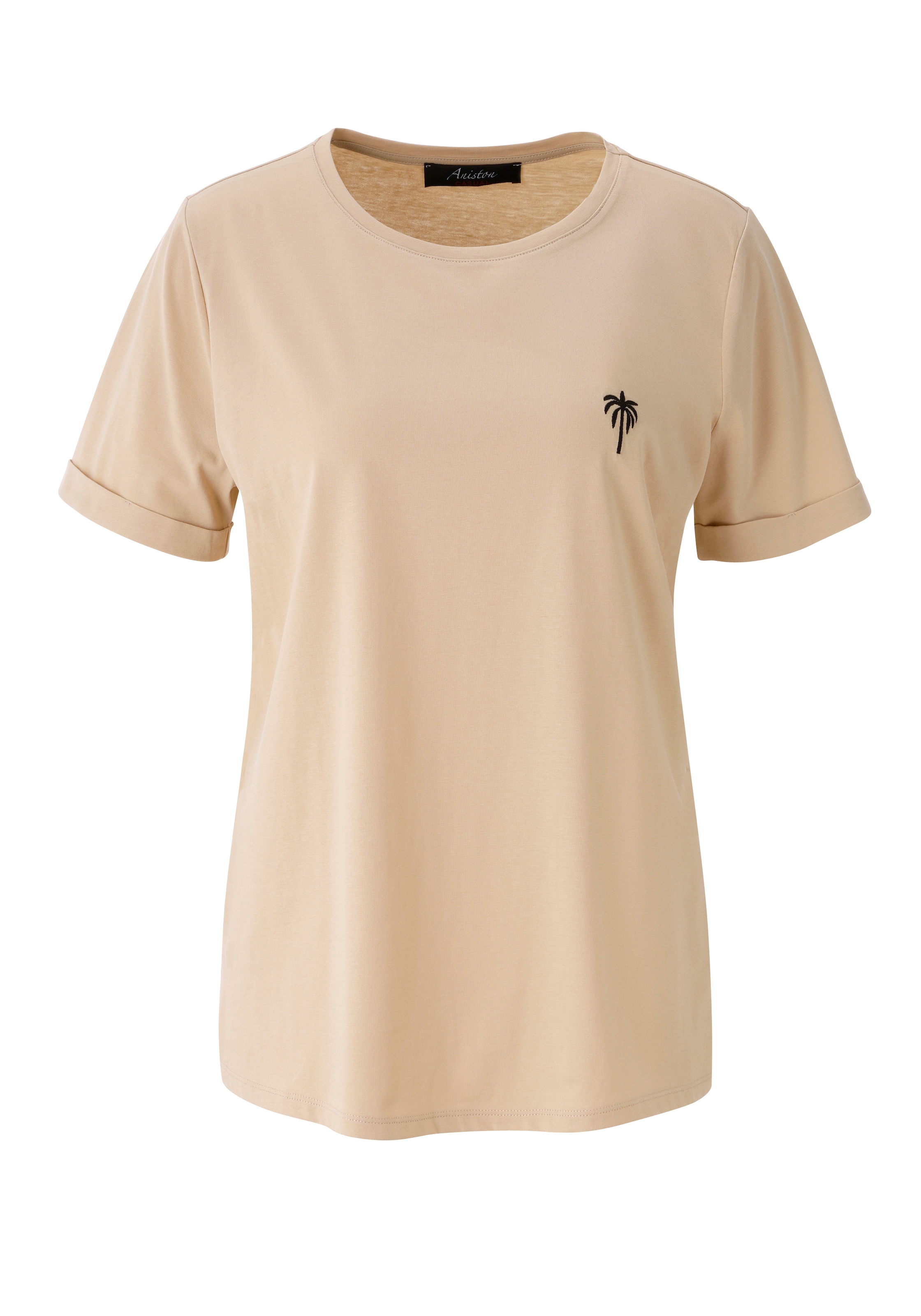 Aniston CASUAL T-Shirt mit aufgestickter Palme - NEUE KOLLEKTION