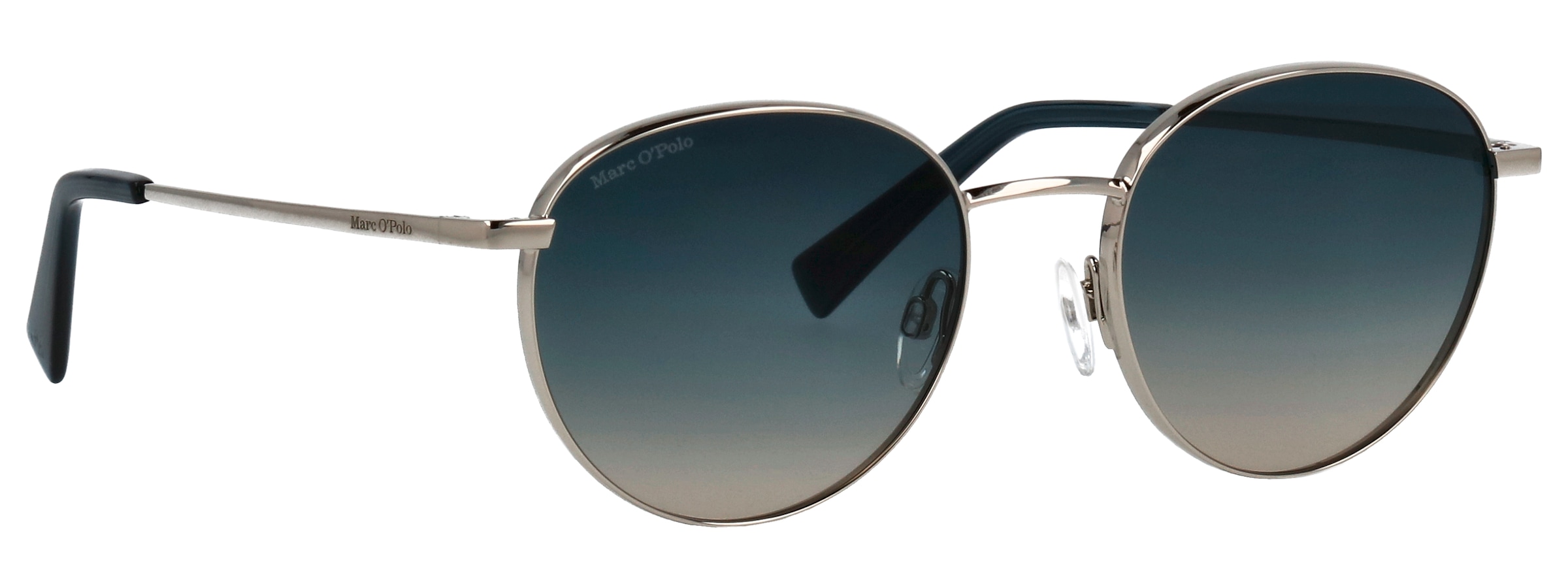 Marc O'Polo Lunettes de soleil »Modell 505123« Form Panto, Logoschriftzug auf Bügel, Metallfassung