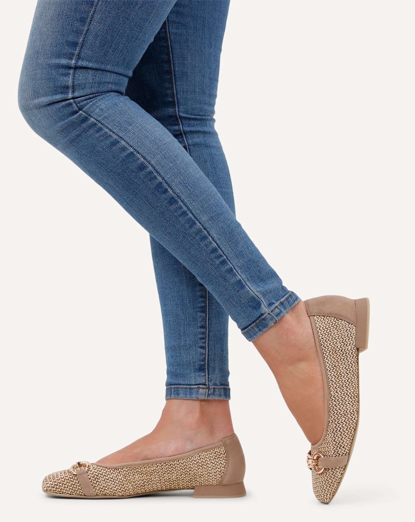 Caprice Ballerine  , Blockabsatz, Bequemschuh, Businessschuh mit Schmuckelement