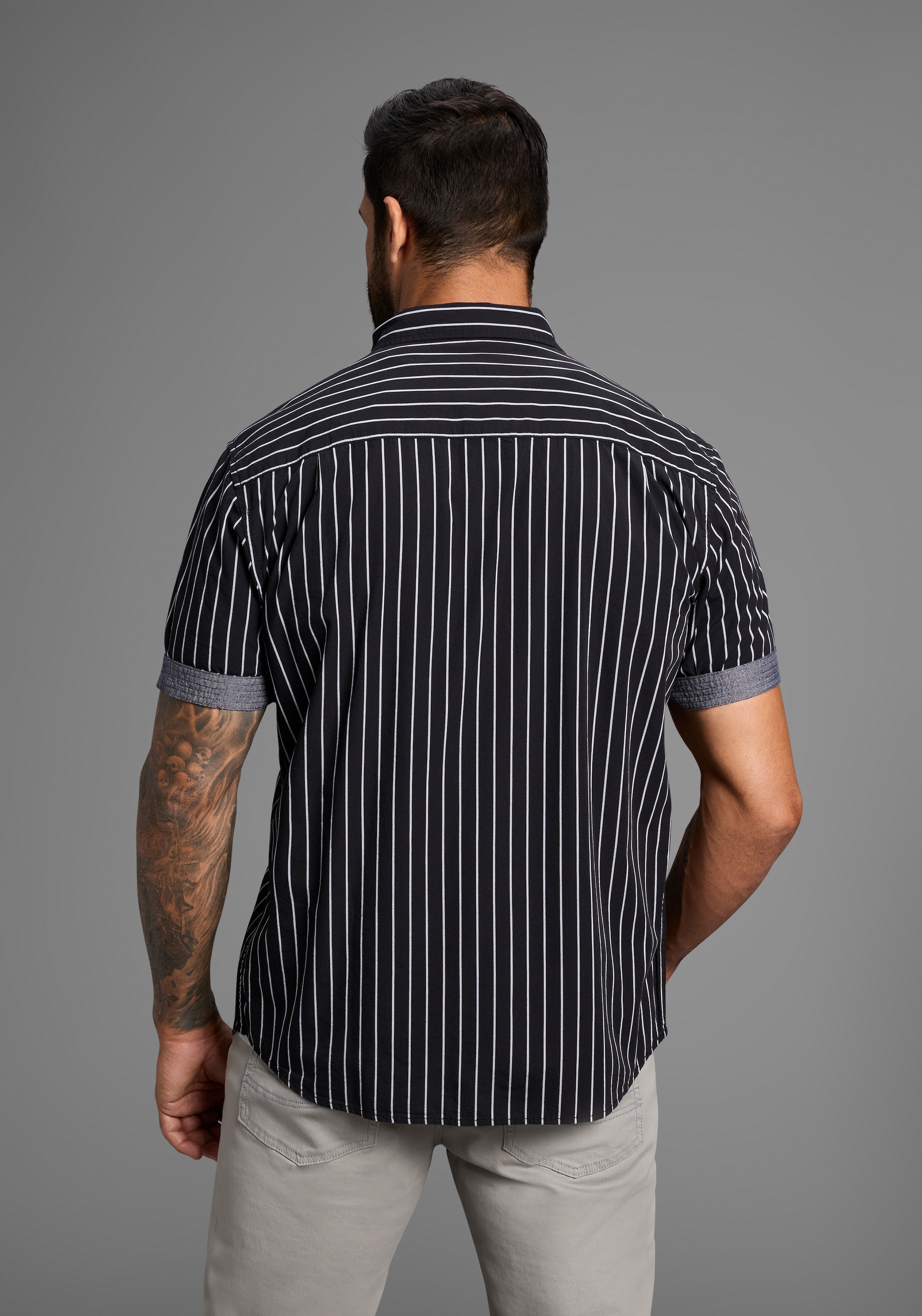 Man's World Chemise à manches courtes modern gestreift