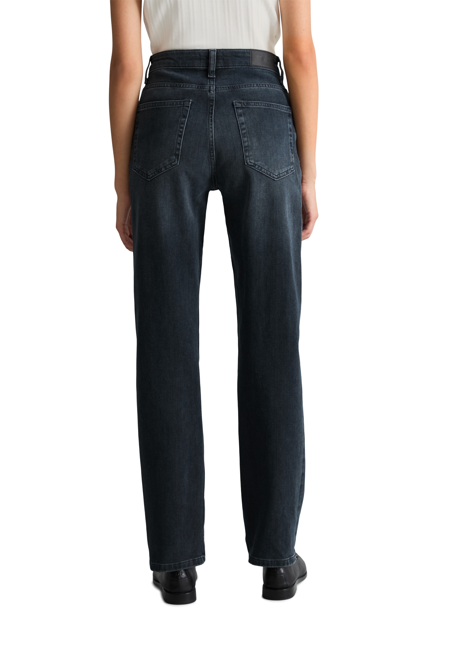 Marc O'Polo DENIM Jeans droit aus Stretch-Baumwolle, Mid Waist