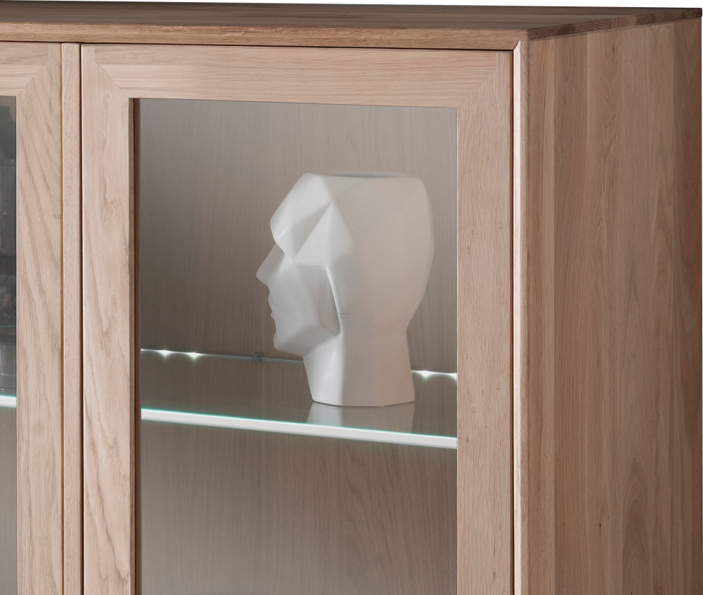 Home affaire Sideboard »Koda« inklusive Beleuchtung, Glasböden verstellbar