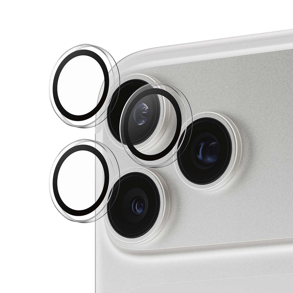 CARE by PanzerGlass Verre de protection pour appareil photo »Hoops Camera Lens Protector« für Apple iPhone 17 Pro/Pro Max;Apple iPhone 16 Pro/Pro Max Kameraschutz,Linsenschutz,Objektivschutz, kratz- & stossfest