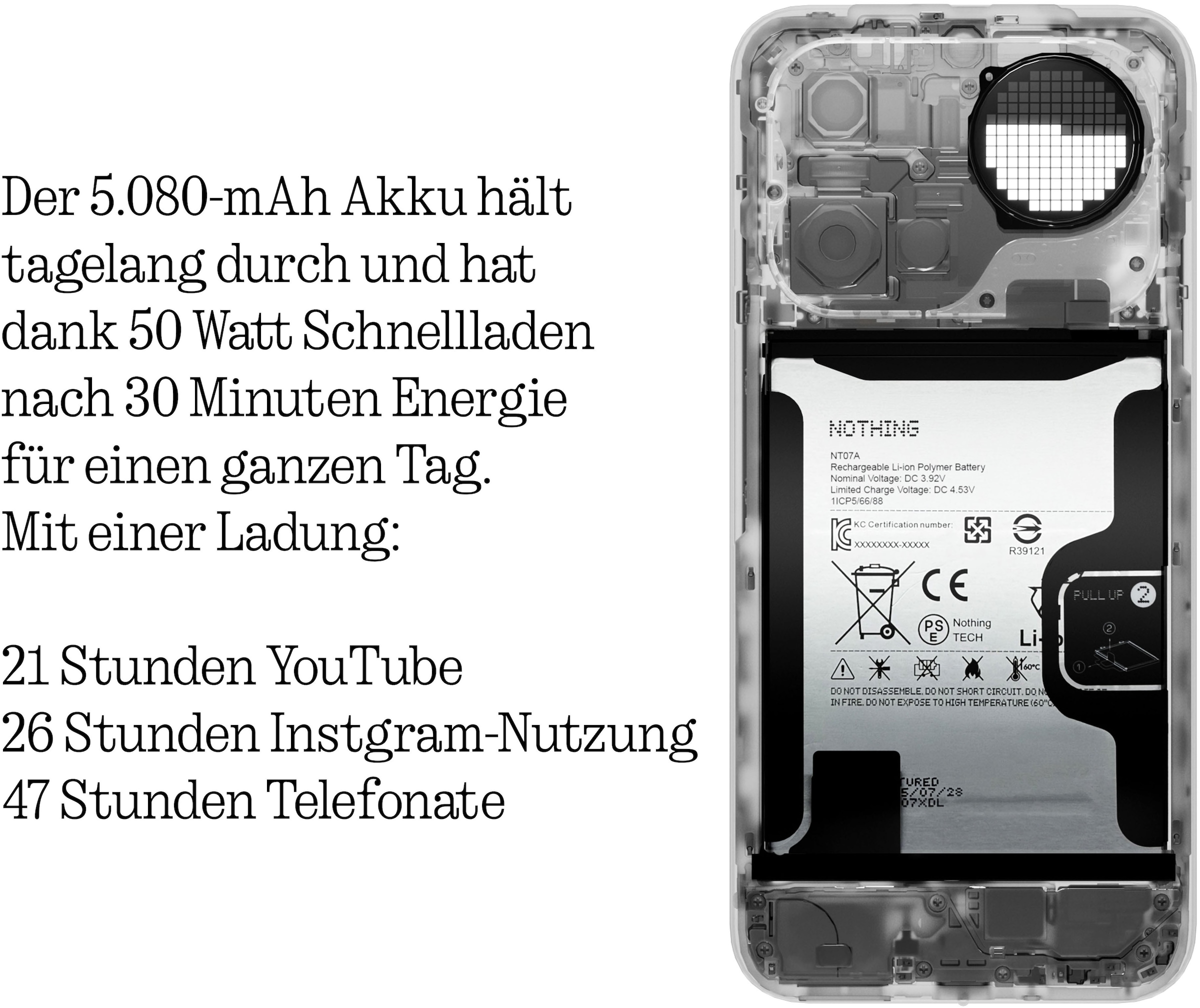 NOTHING Smartphone »Phone (4a) Pro« silber