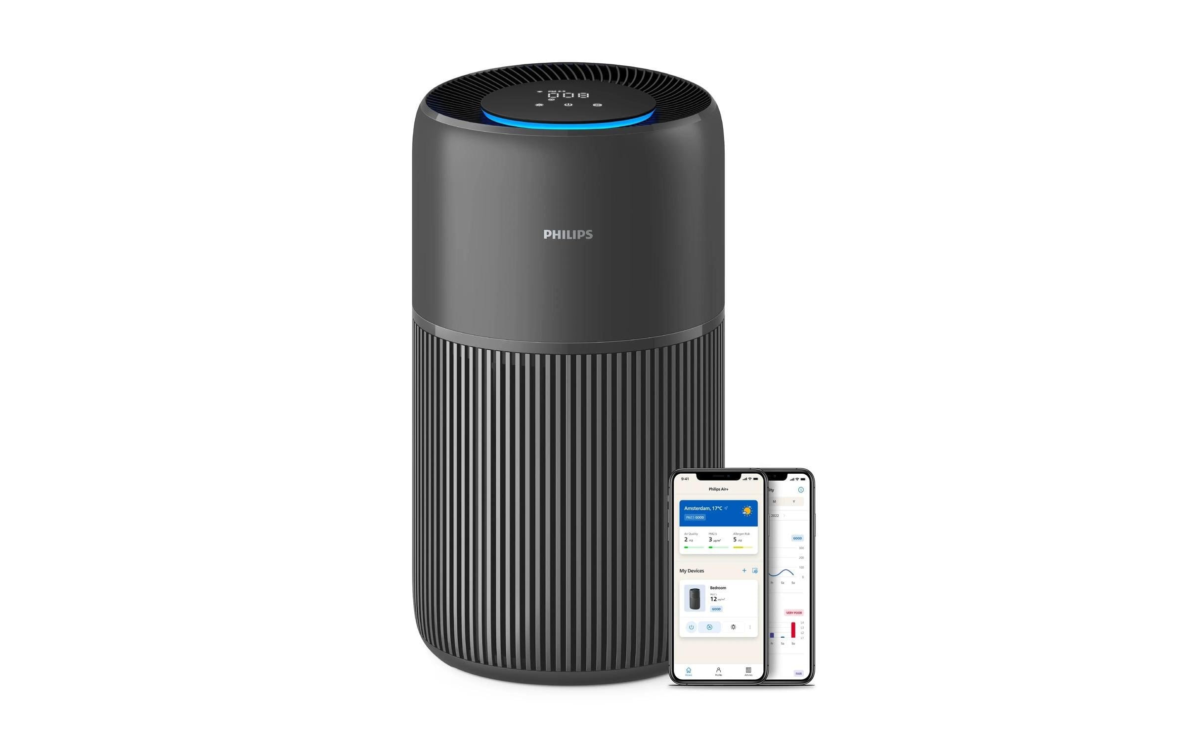 Philips Luftreiniger »PureProctect Quiet 2200 Series, Luftreinigungsrate 420 m³/h« für 109 qm Räume 3-Schichten-HEPA-Filtersystem, mit App Verbindung, leise