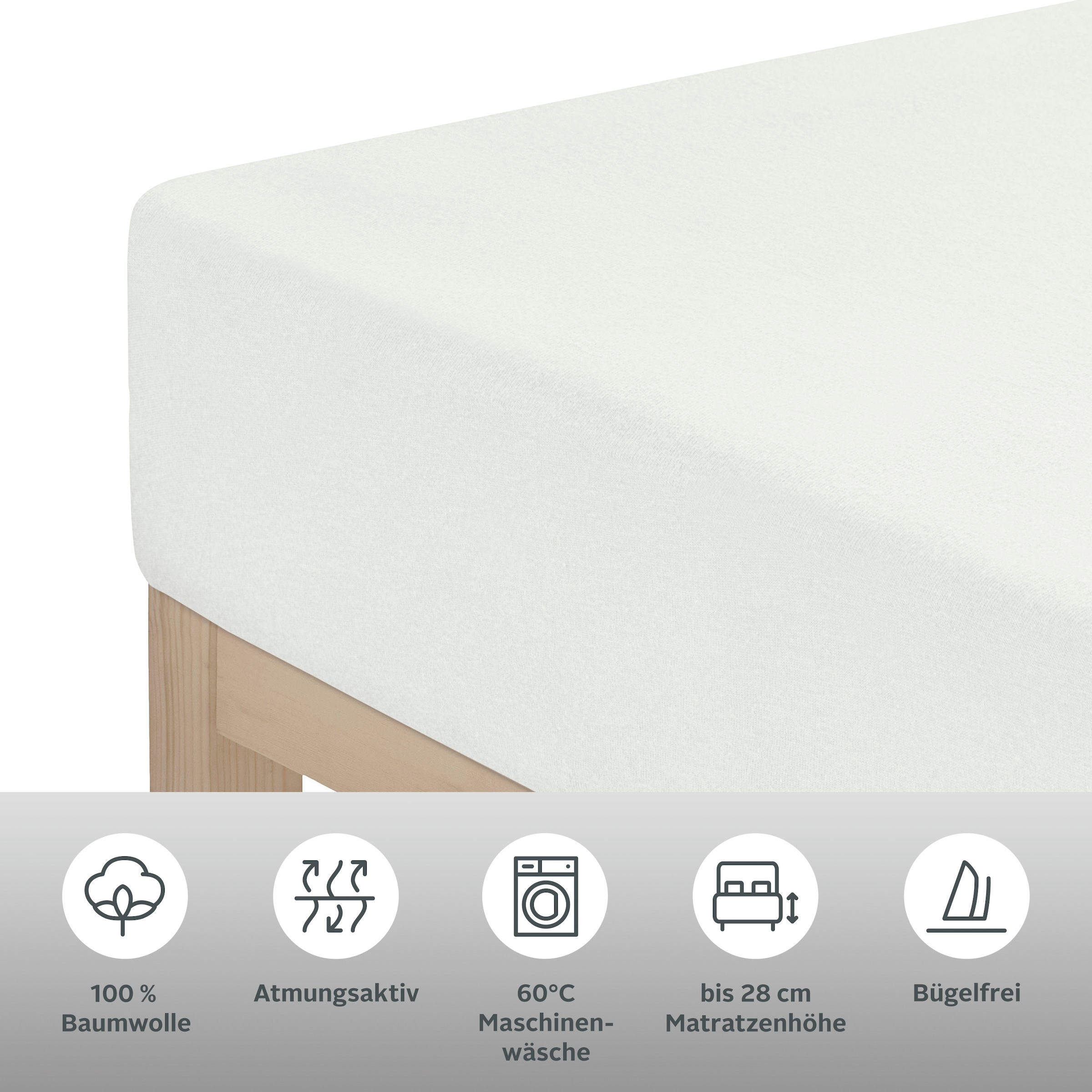 GOODproduct Draps de lit »BLACKBERRY in PREMIUM und BASIC Qualität, 100% Baumwolle« pour matelas hauts jusqu'à 28 cm, draps, drap-housse, boxspring
