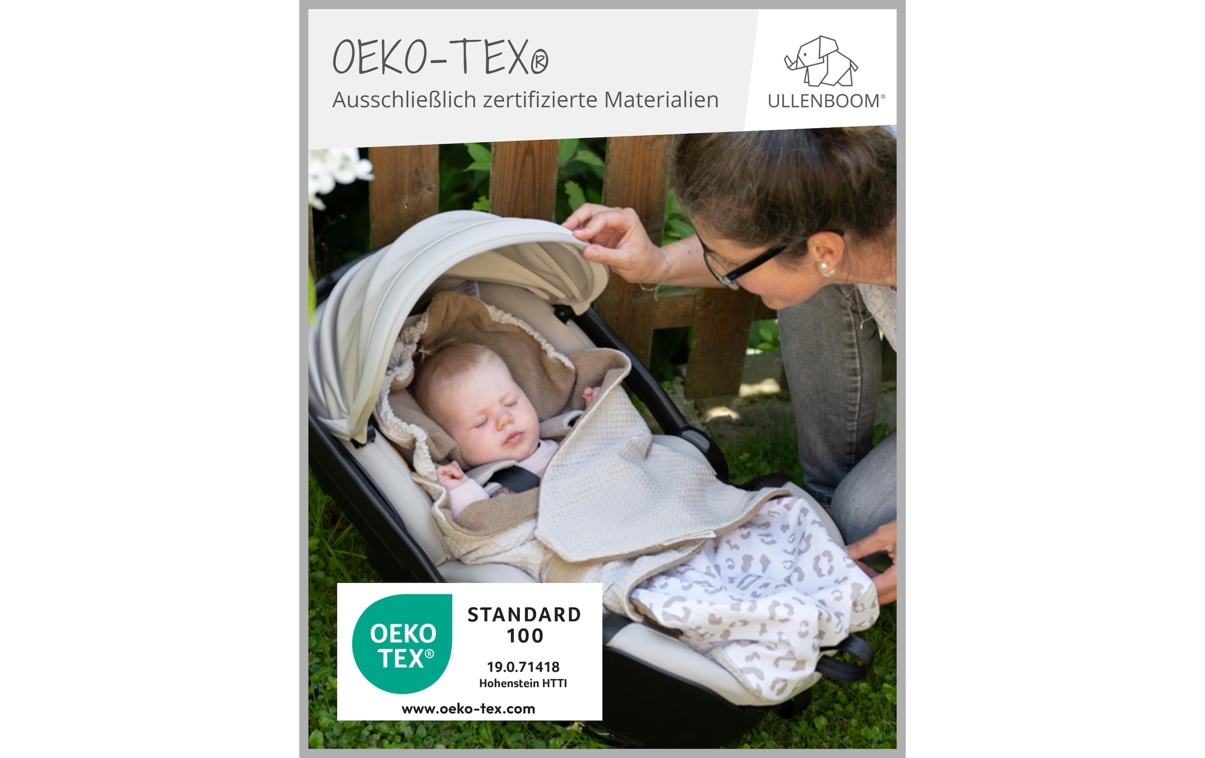 ULLENBOOM ® Couverture d'enveloppement »Leo 90 x 100 cm«