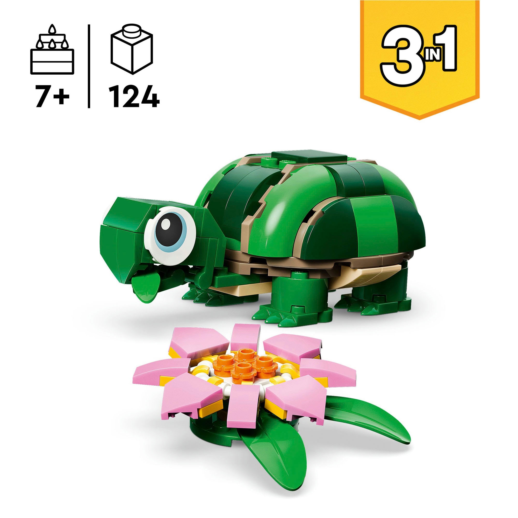 LEGO® Pions de construction »Schildkröte mit Seerose (31377), LEGO Creator« Made in Europe
