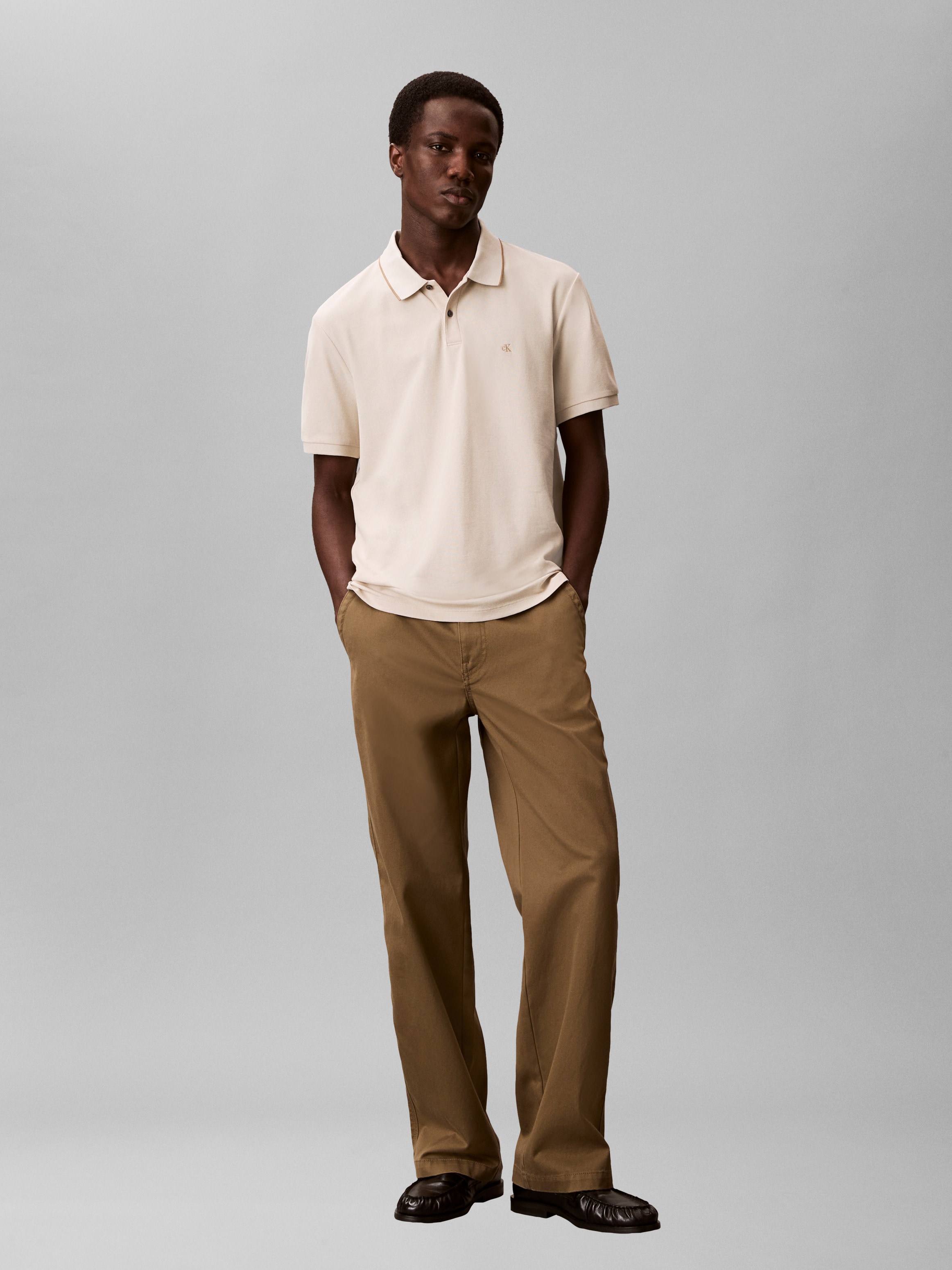 Calvin Klein Poloshirt »SS RFND PQ TPPD CLSS« Mit Rundhalsausschnitt