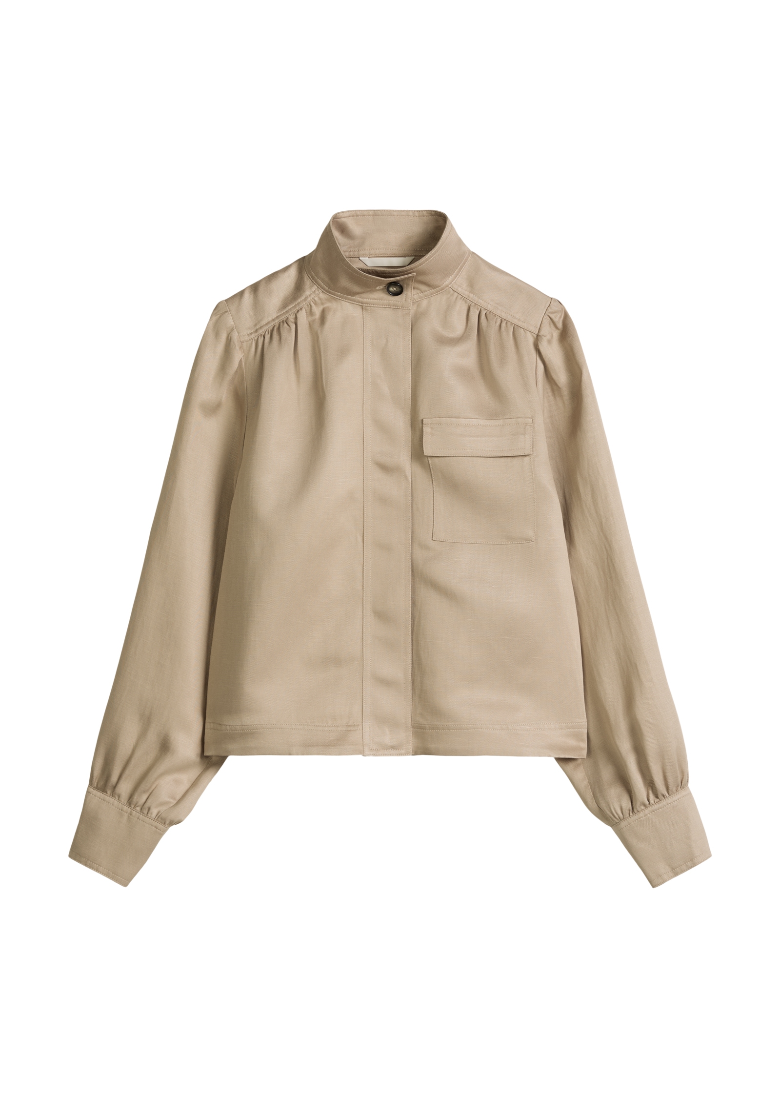 Marc O'Polo Veste courte Veste à col montant loose en mélange TENCEL™ Lyocell-lin