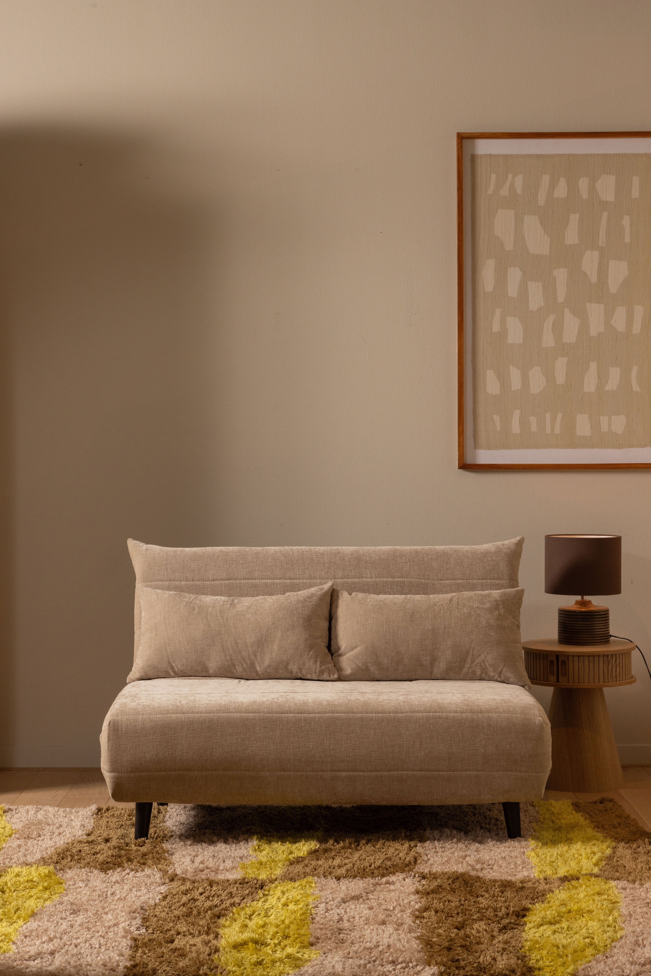 WOOOD Schlafsofa »Xem Chenille-Bezug gewebt mit Schlaffunktion, H 80 x B 122 x D 92 cm« Liegefläche 188 cm, Tragkraft 140 kg, Maximale Verschleissfestigkeit
