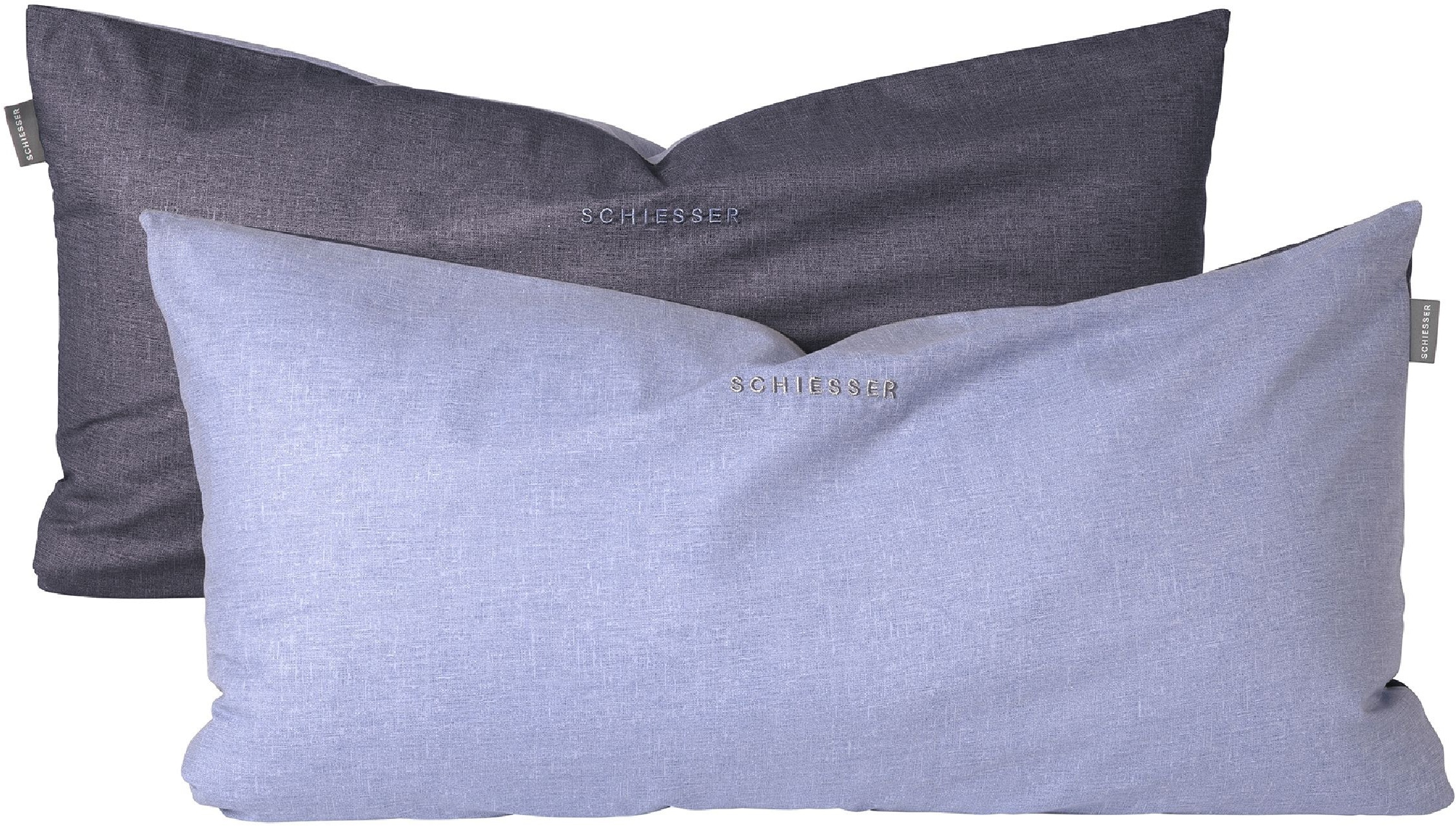 Schiesser Housse de coussin »Doubleface aus weicher Baumwolle mit edlem Melangeeffekt in Wendeoptik« OEKO-TEX® MADE IN GREEN