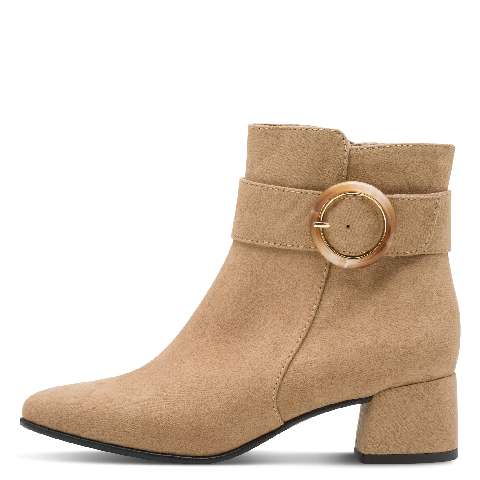 MARCO TOZZI Bottines  talon bloc, chaussure de soirée, chaussure de fête avec boucle décorative