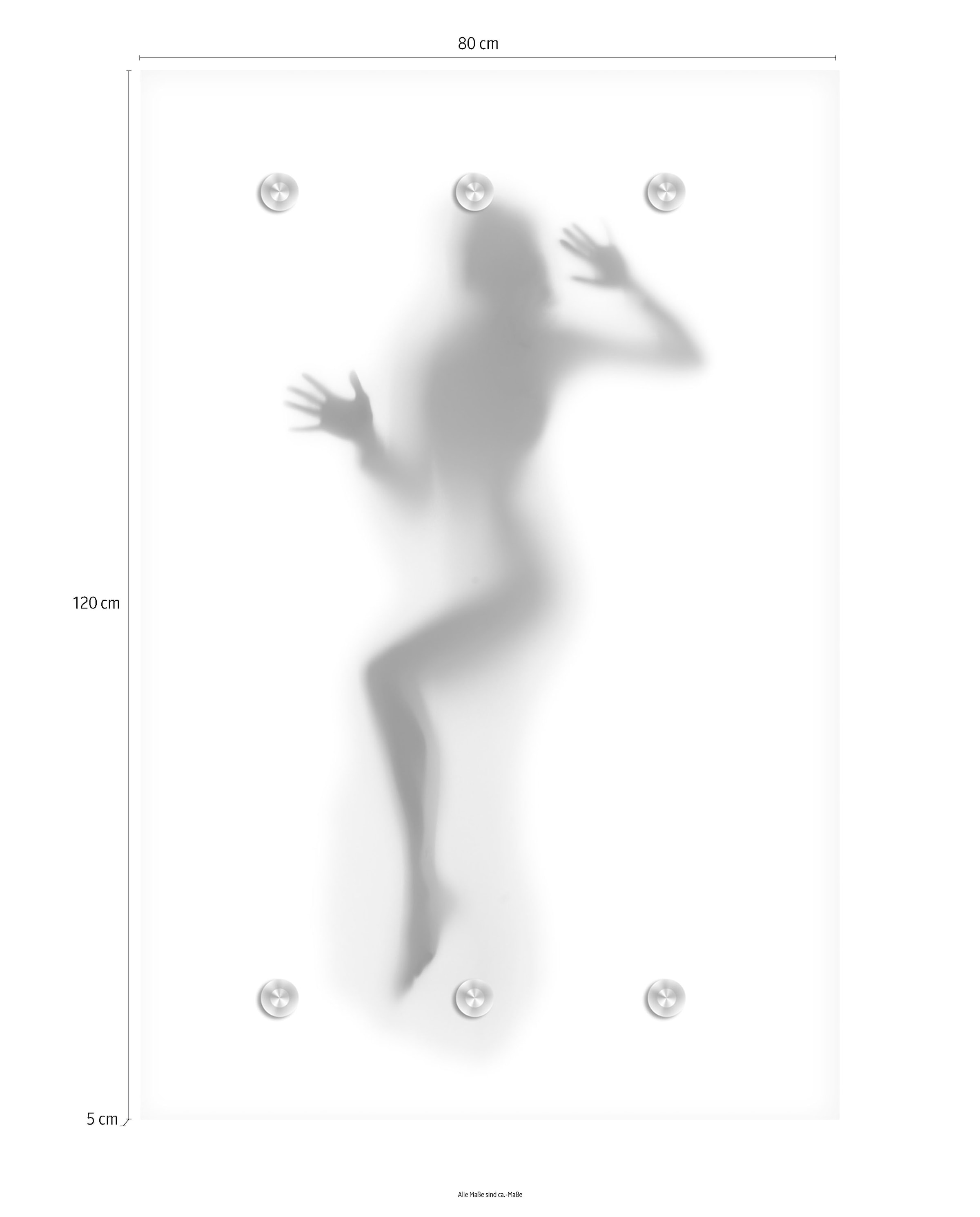 queence Garderobenleiste »Frau« mit 6 Haken, 80 x 120 cm