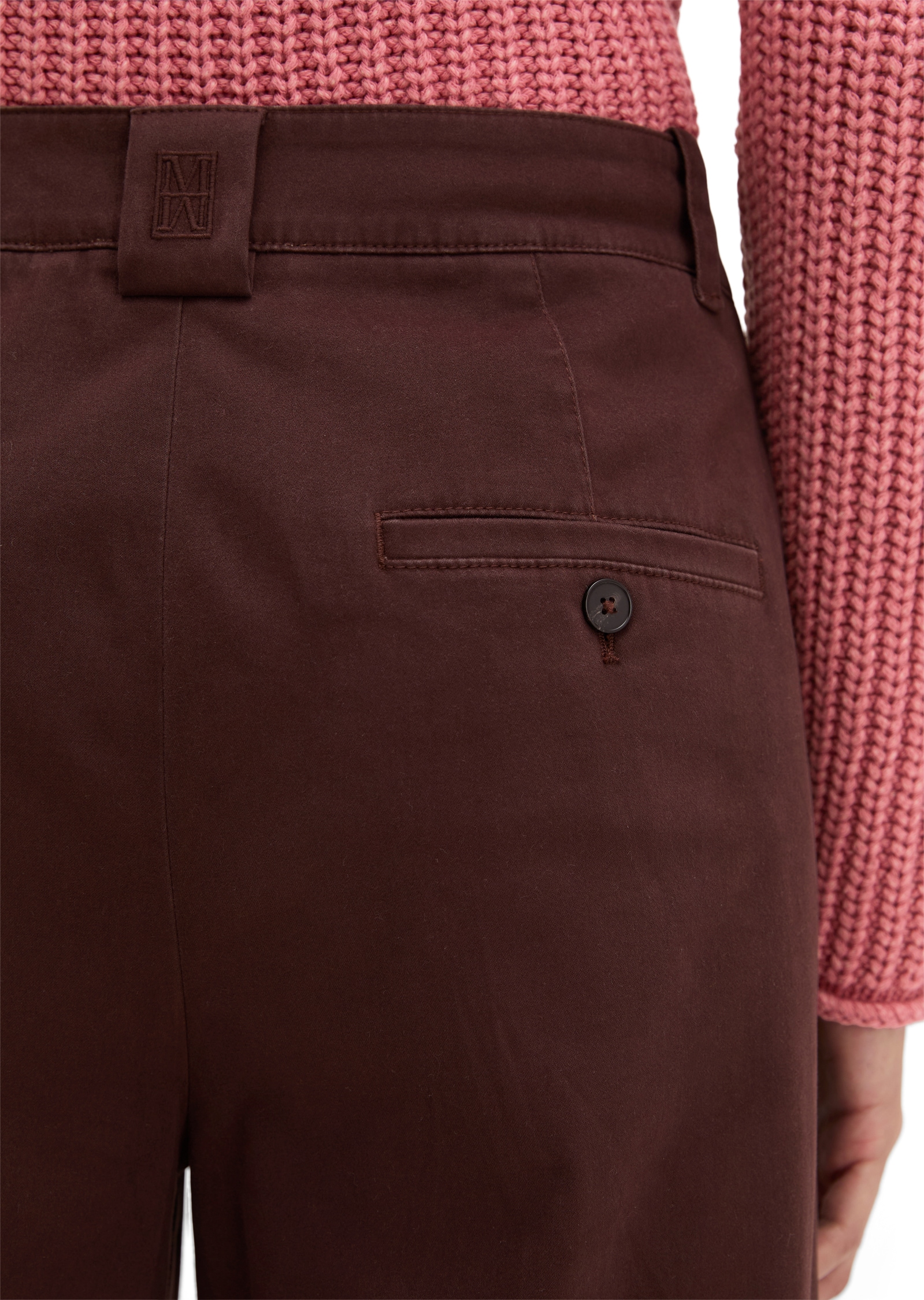 Marc O'Polo Pantalon en tissu »MARGO WIDE«  en coton biologique satin stretch