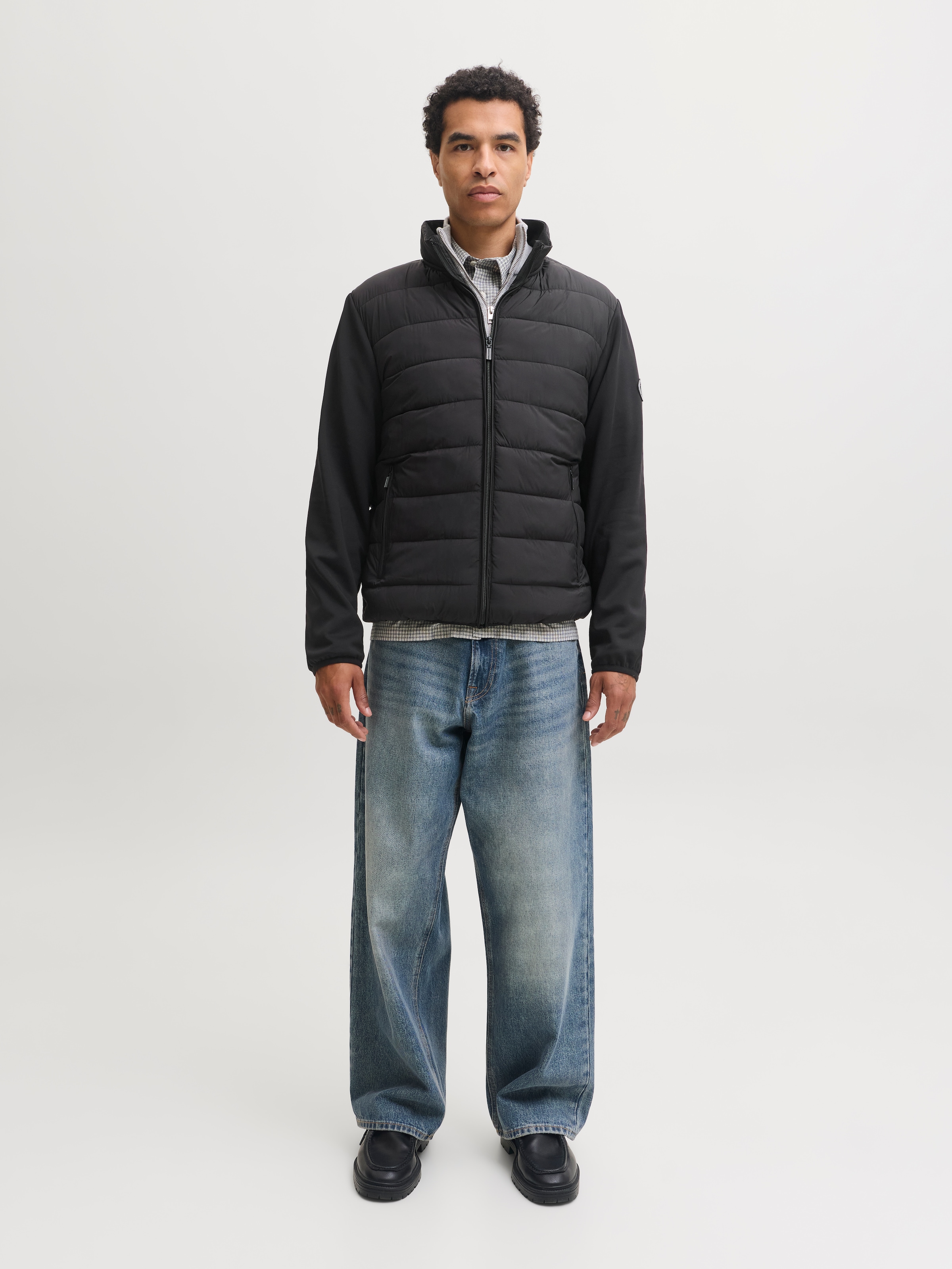 Jack & Jones Veste matelassée »JJETATE HYBRID JACKET« fibre synthétique, coupe régulière