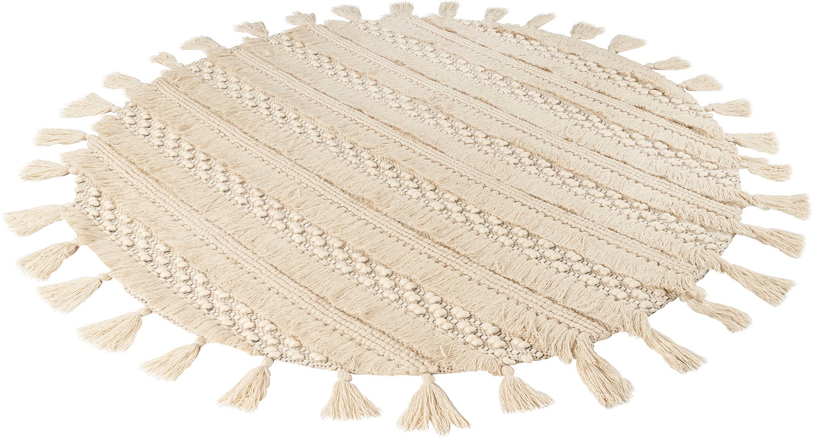 me gusta Wollteppich »Bohist 325« rund 18 mm Höhe