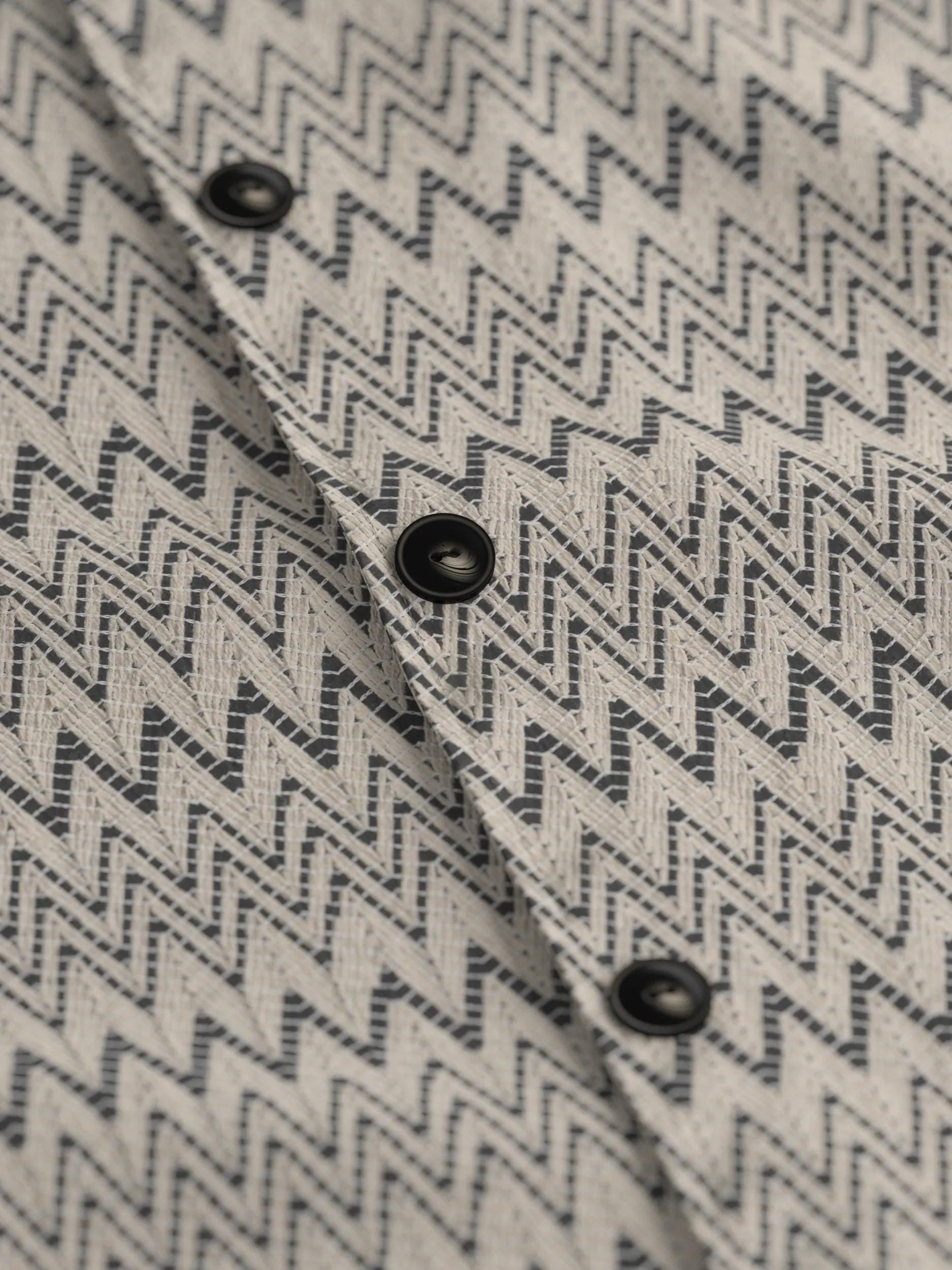 Joop Jeans Chemise à manches courtes »Hanau« avec motif zigzag continu