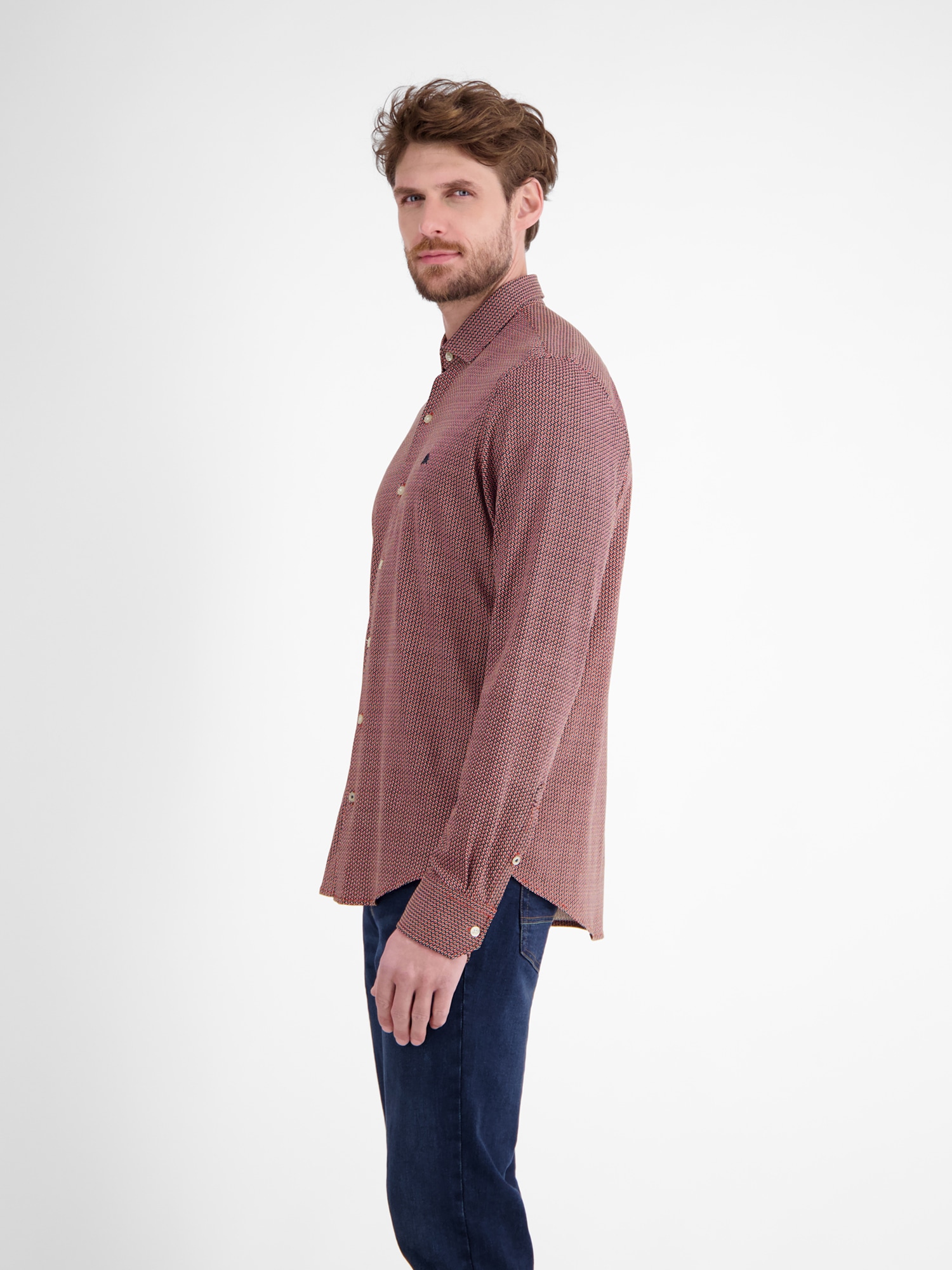 LERROS Chemise à carreaux »Langarmhemd mit Minimal-Karomuster«