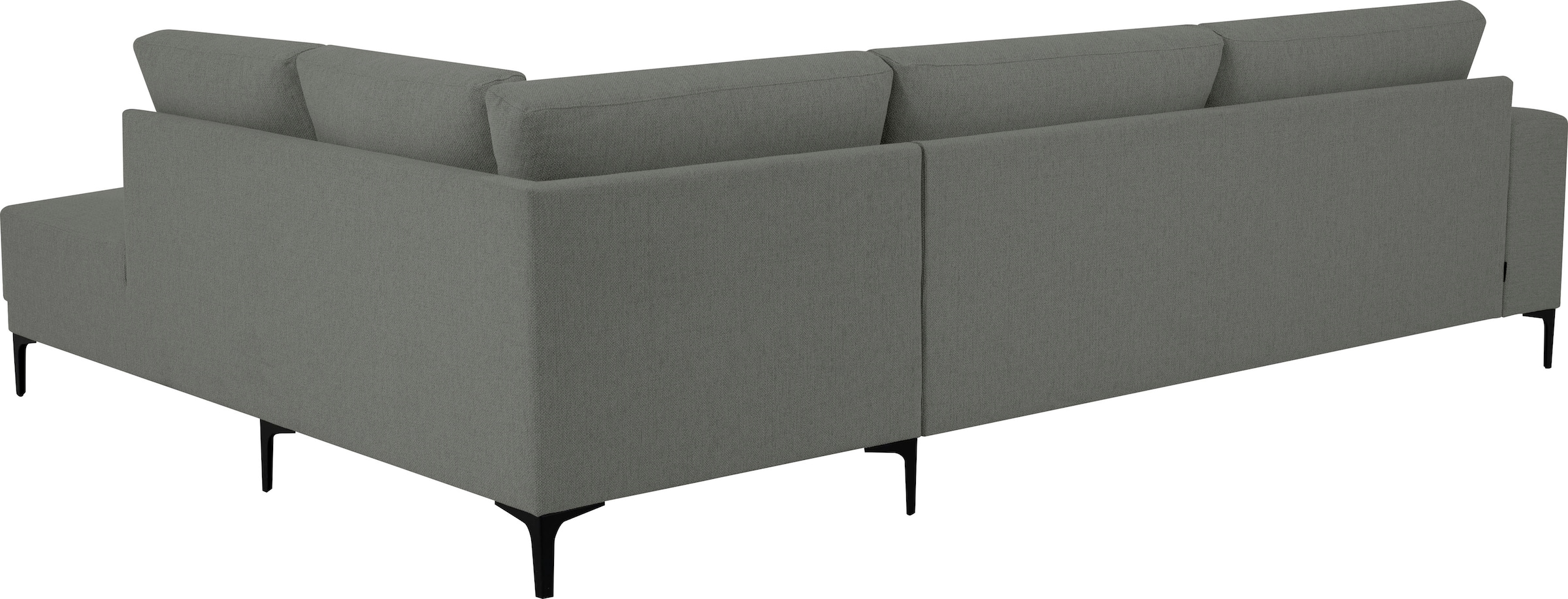 GOODproduct Ecksofa »Xander, L-Form« Breite 289 cm, Webstoff, Soft-Touch Chenille, schwarze Metallfüsse