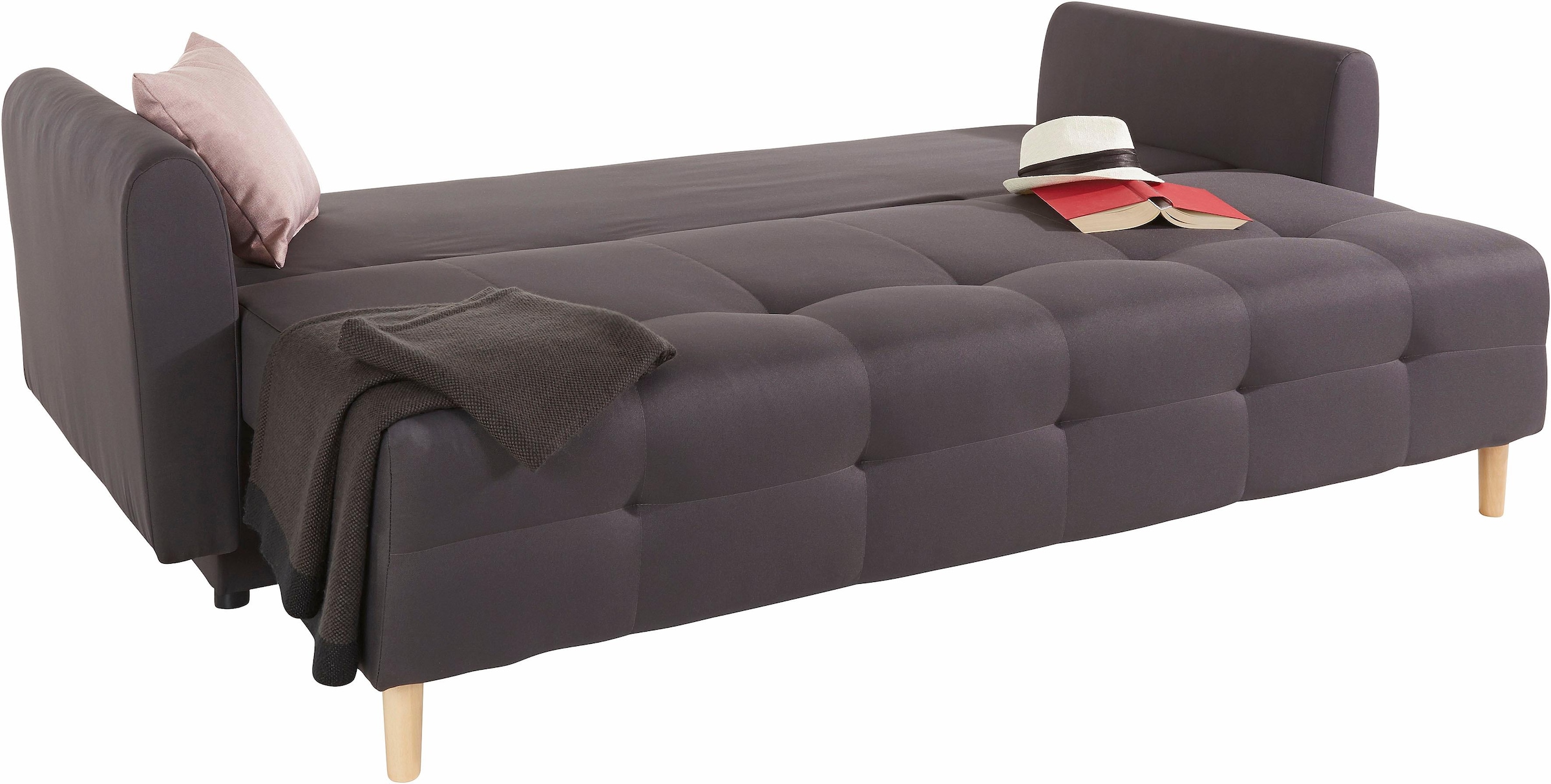 INOSIGN Schlafsofa »Nordic« inklusive Bettkasten und Zierkissen