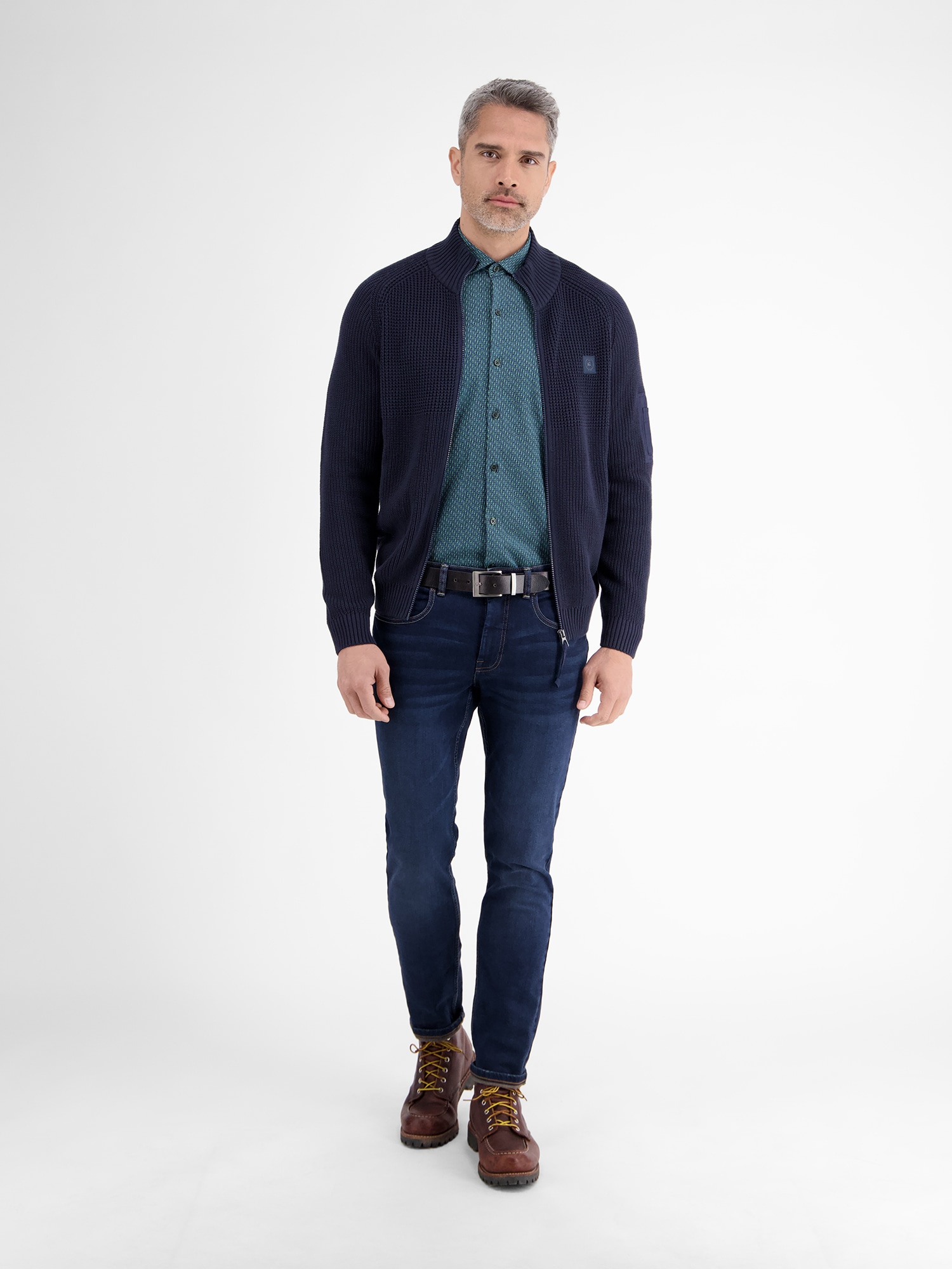 LERROS Langarmhemd »LERROS Jersey Herrenhemd«