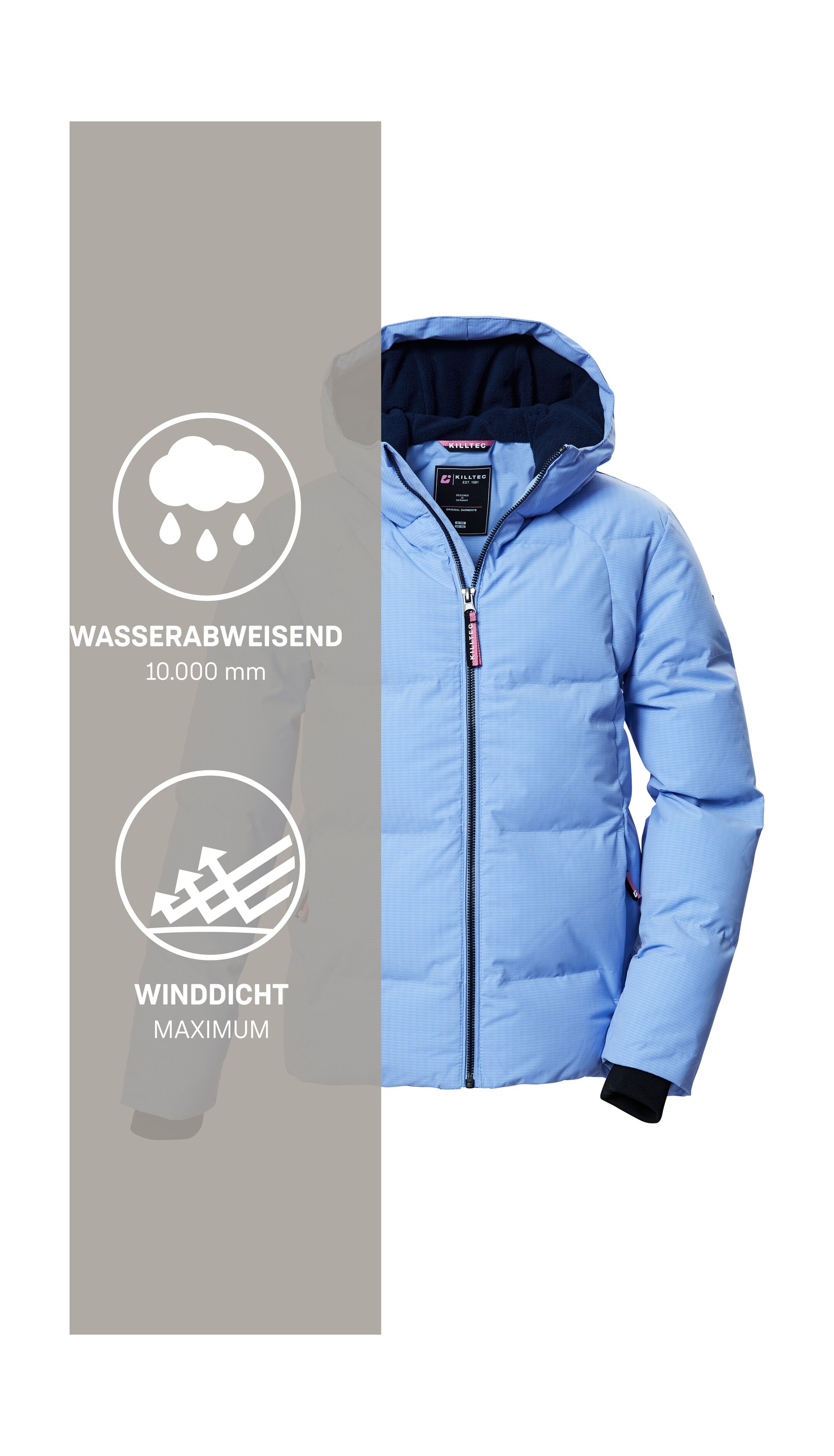 Killtec Steppjacke »KOW 357 GRLS QLTD JCKT« Wasserabweisende Mädchenjacke mit Kapuze, atmungsaktiv, warm