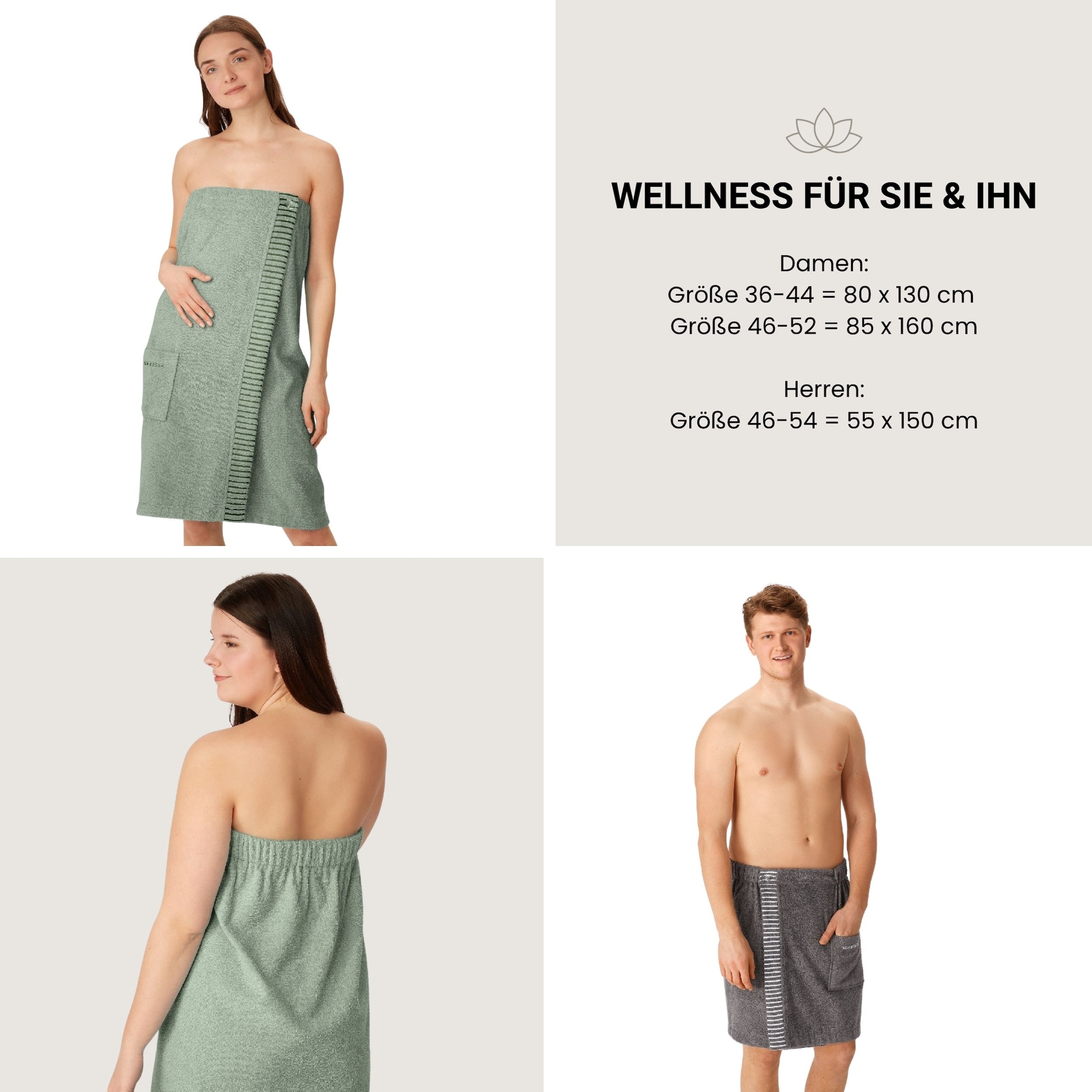 Schiesser Kilt »Rom aus weicher Baumwolle, saugstark und 3-fach weitenverstellbar« 1 cuis OEKO-TEX® MADE IN GREEN