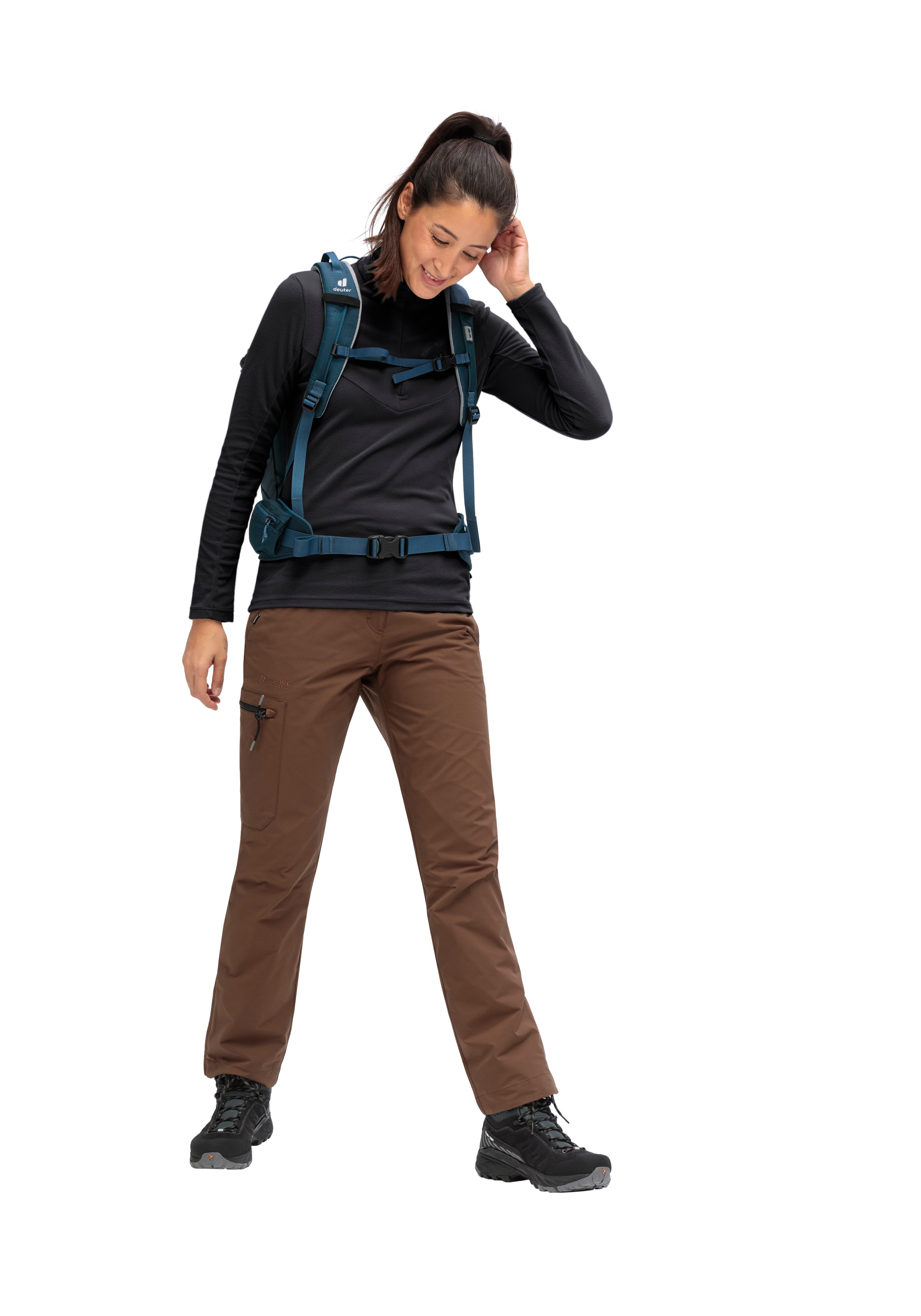 Maier Sports Fleecepullover »Denise HZ W«, Damen Midlayer, pflegeleichtes Half-Zip Fleece
