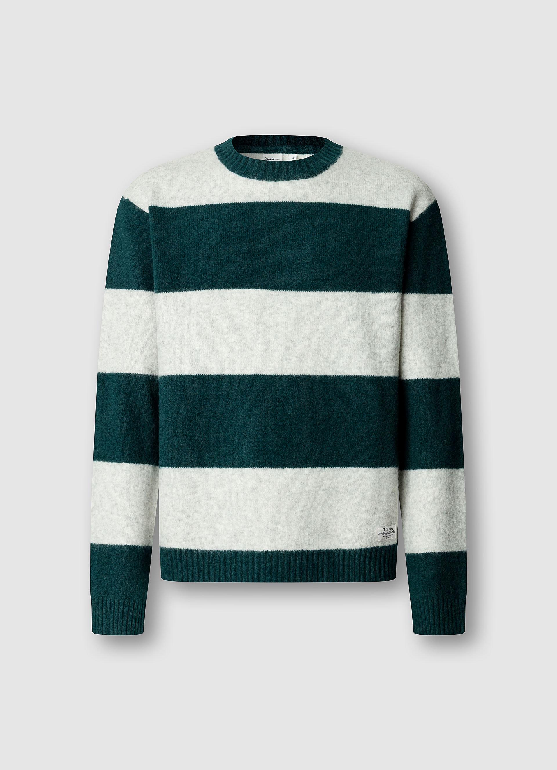 Pepe Jeans Pull en tricot »DEACON STRIPES« mit Streifenstruktur, Label-Aufnäher