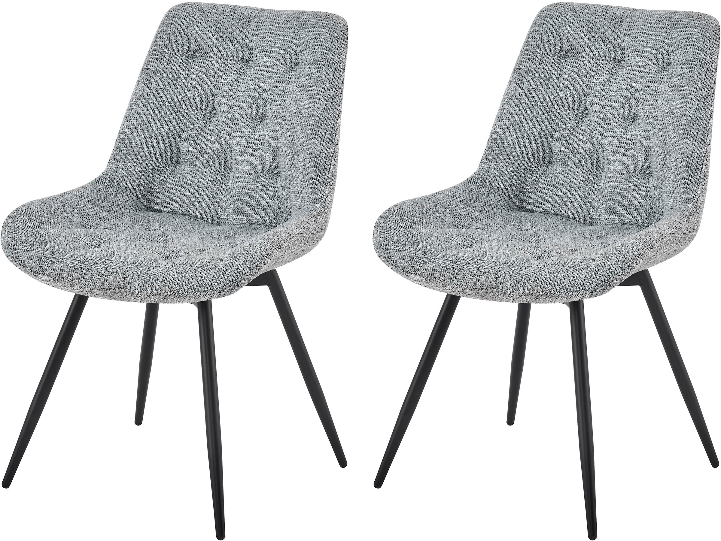 byLIVING Esszimmerstuhl »Aragon« (Set) 2 Stk.360 Grad drehbarer Stuhl, hochwertiger Webstoffbezug mit Steppung