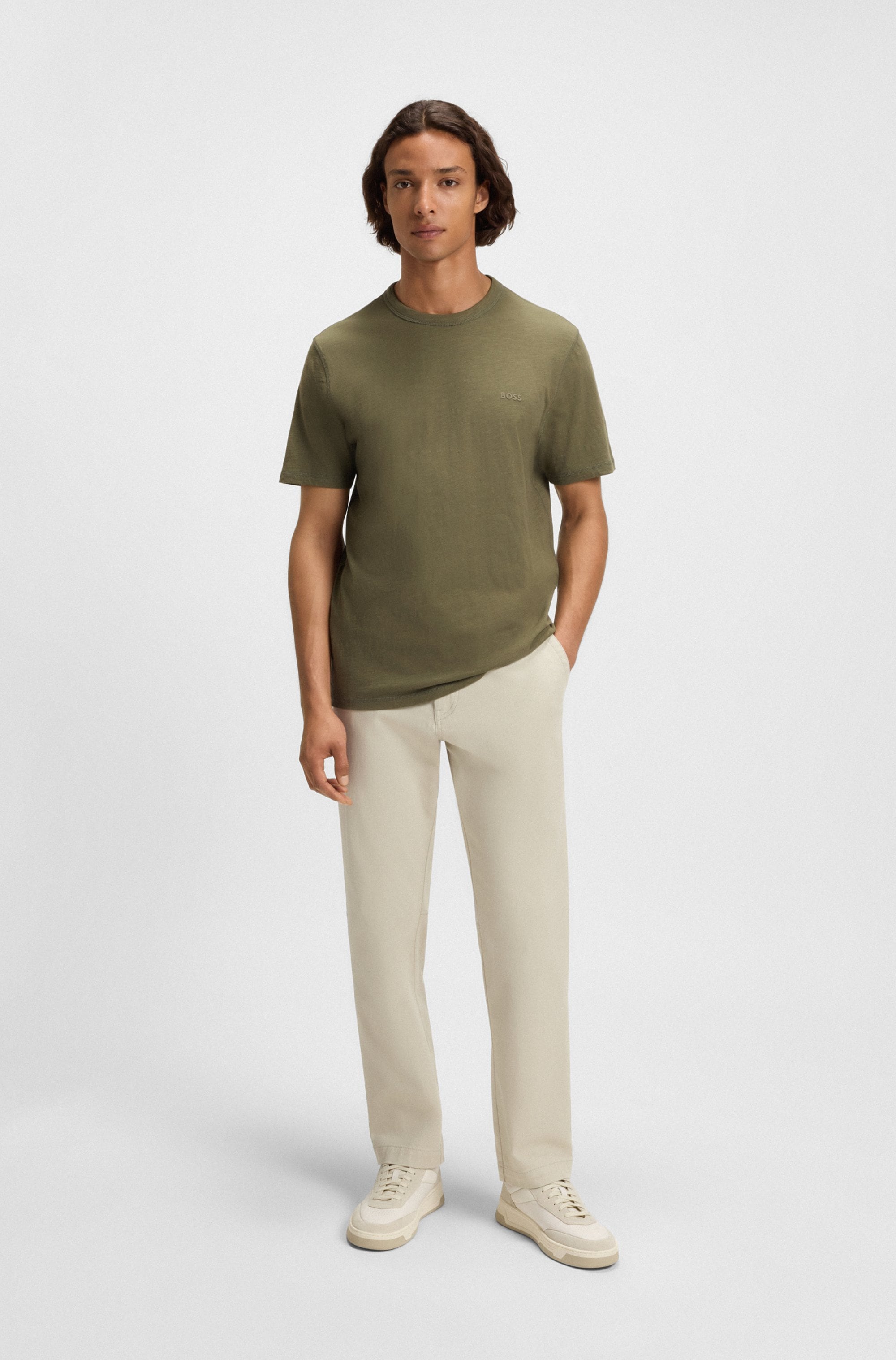BOSS ORANGE T-Shirt »Tegood« Rundhalsausschnitt, Regular Fit, Logoschriftzug