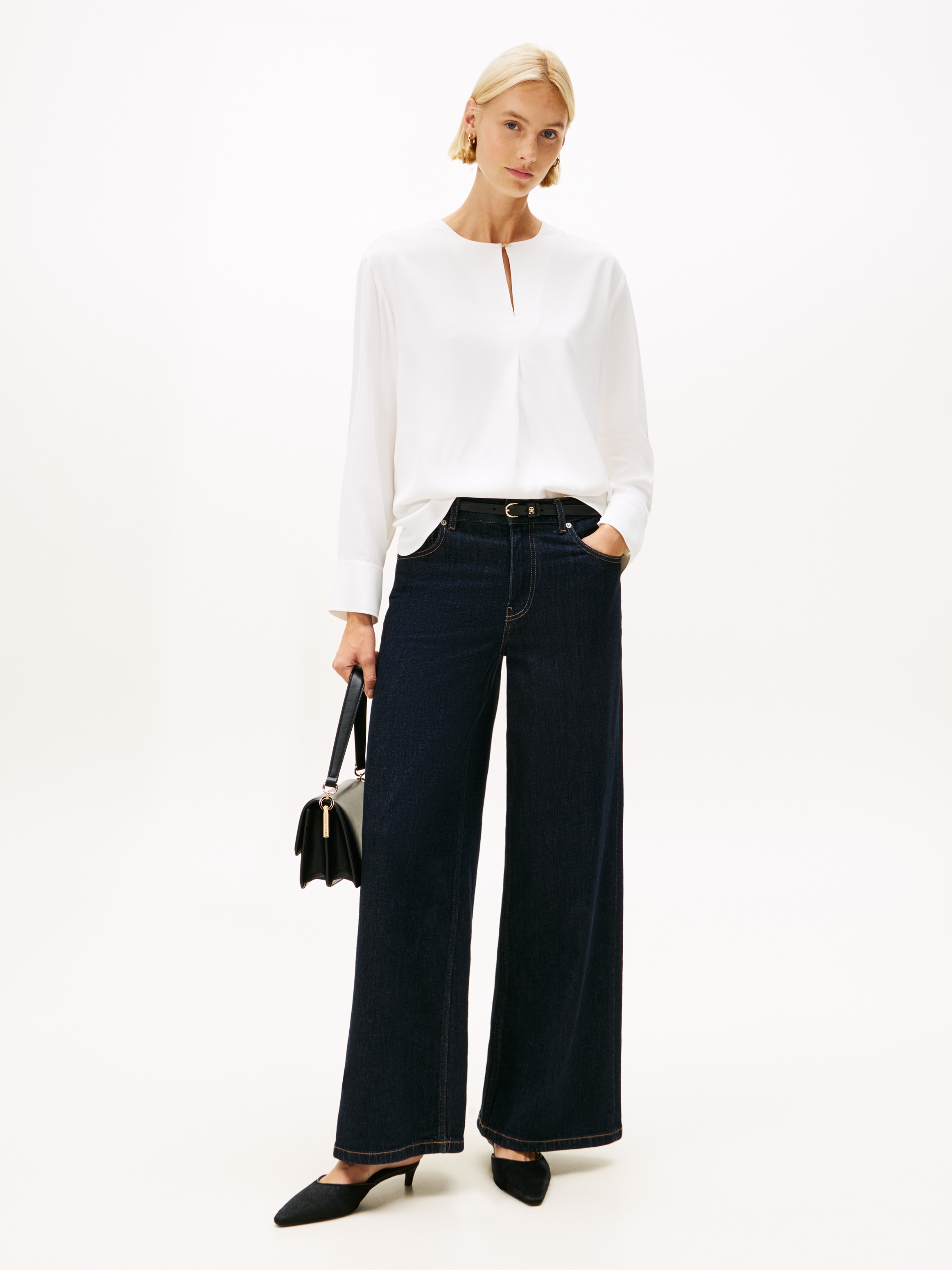 Tommy Hilfiger Shirtbluse »SOFT VIS LS RELAXED BLOUSE«