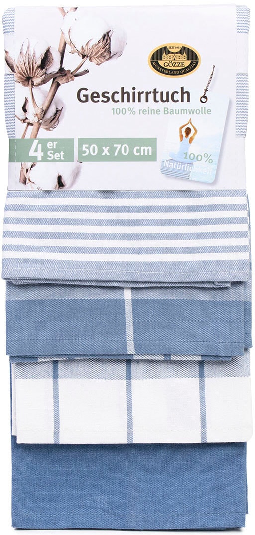 Gözze Geschirrtuch »Geschirrtücher, Des. 60057« kariert, gestreift und unifarben