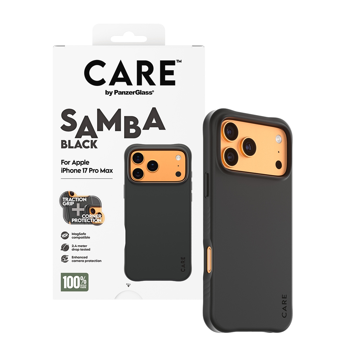 CARE by PanzerGlass Handyhülle »Samba MagSafe Case für Apple iPhone 17 Pro Max« Apple iPhone 17 Pro Max Backcover, Schutzhülle, Handyschutzhülle, Case, Schutzcase, stossfest
