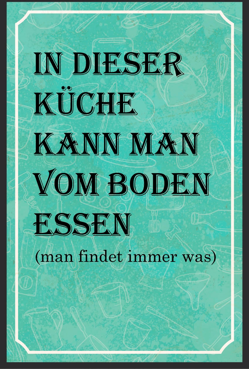 queence Tableau métallique »Küche« 1 cuis tlg. Stahlschilder