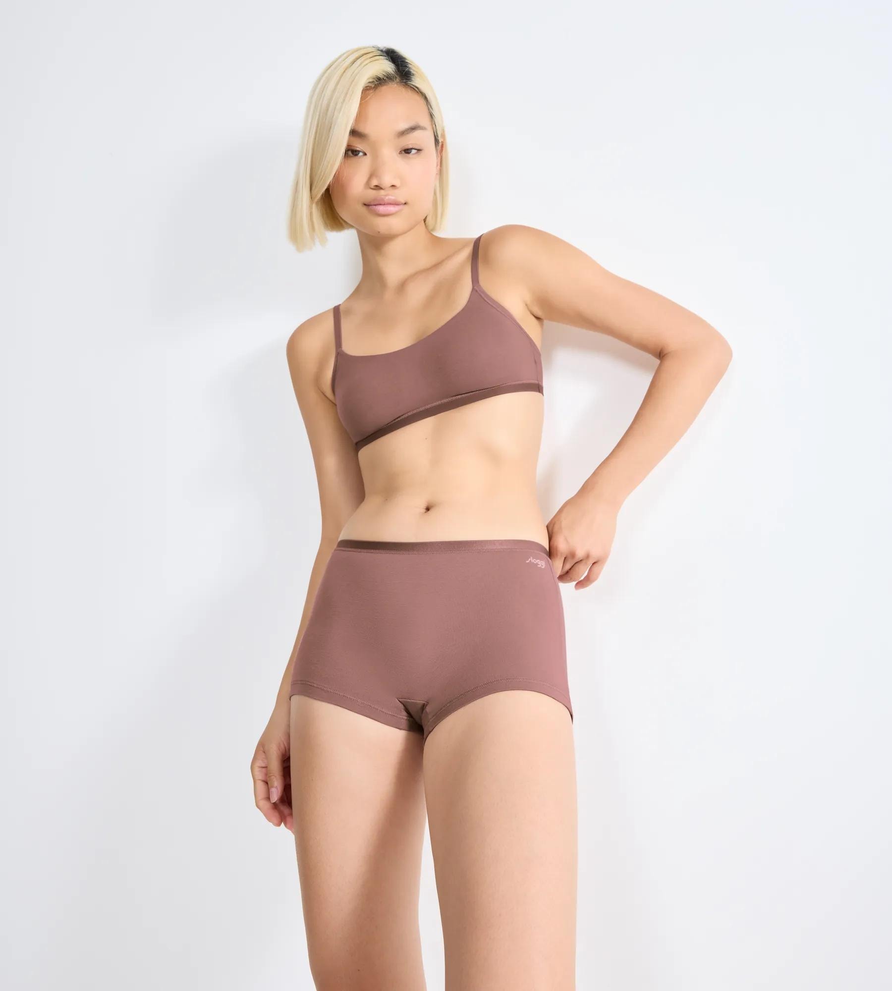 sloggi Panty »GO Daily Cotton« Glanz-Effekt Details, elastisch, bequem, Baumwollmix