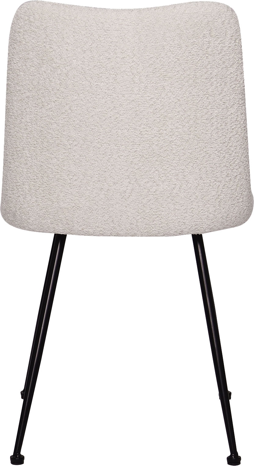 SIT Chaise à 4 pieds »Krakau 2er-Set Bouclé Esszimmerstühle mit Metallgestell« (Ensemble) 2 cuisHousse bouclé certifiée Öko-Tex & design polyvalent
