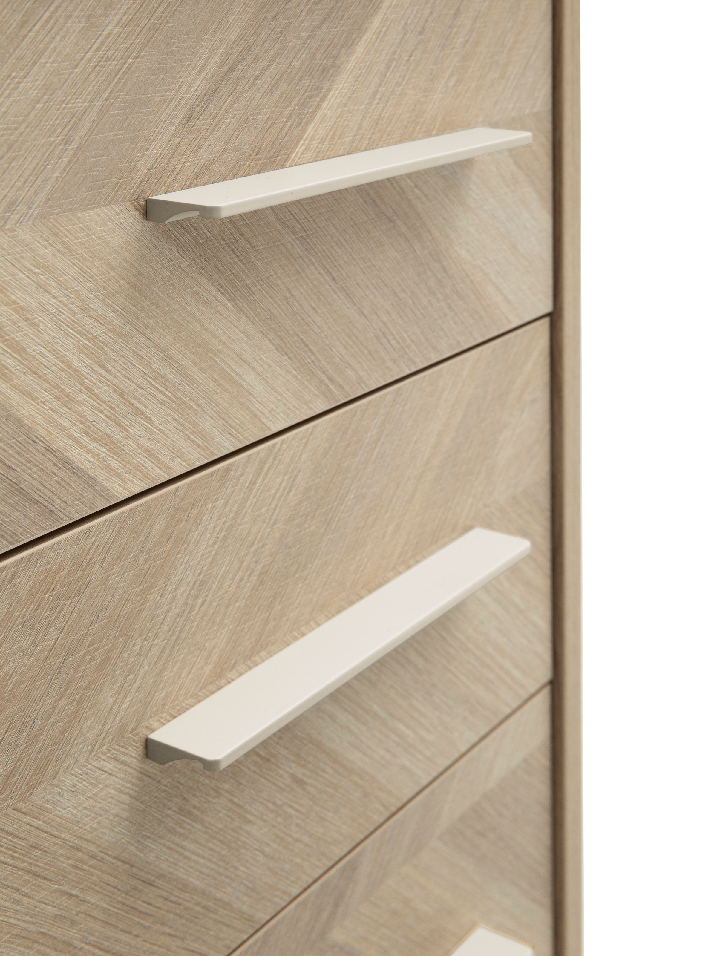 Schildmeyer Caisson à roulettes »AREZZO, 3 Schubkästen, fühlbare Holzstruktur, MADE IN GERMANY« 1 cuis tlg. devants à tiroirs en motif chevrons, Fabriqué en Allemagne
