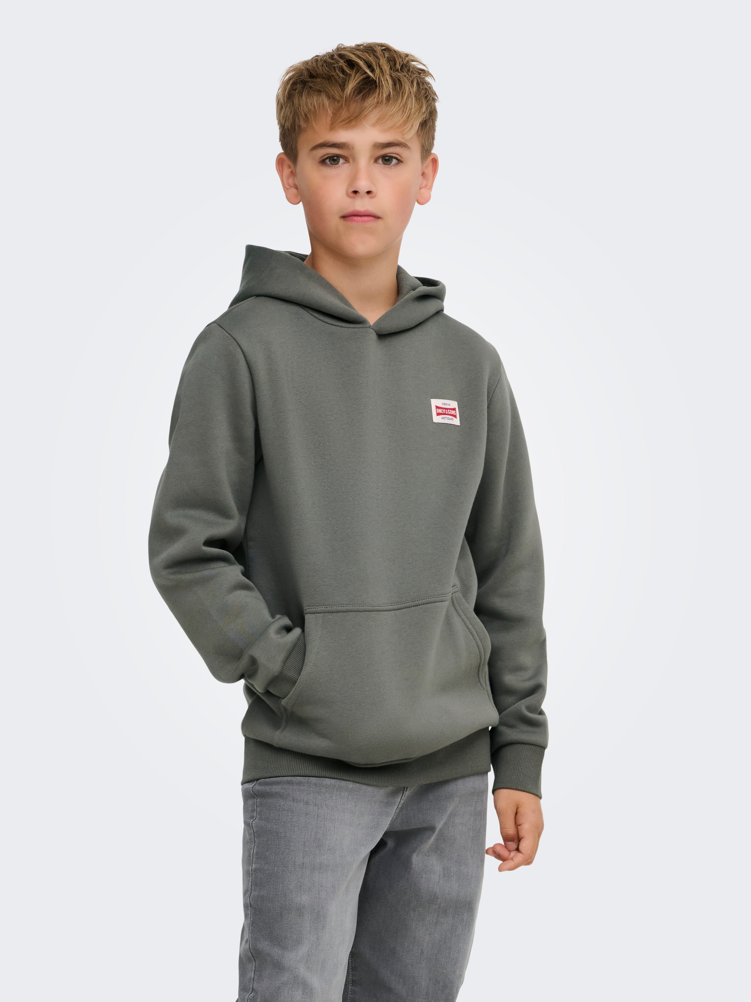 ONLY & SONS junior Kapuzensweatshirt »OSJCERES HOODIE LABEL SWT«, Baumwollmischung, regular fit
