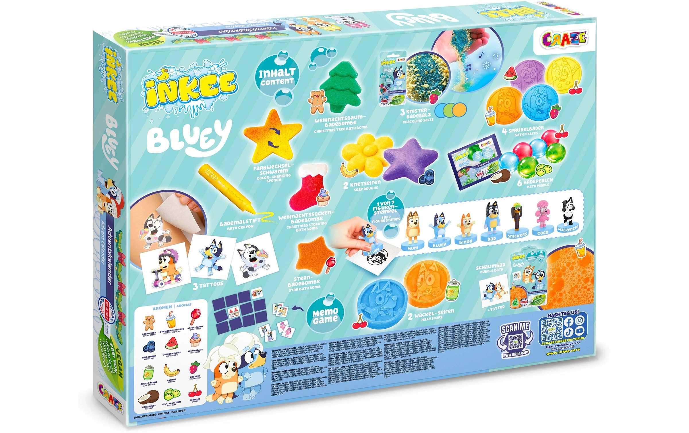 CRAZE Adventskalender »Craze CRAZE Adventskalender Inkee Bluey Spielzeug«